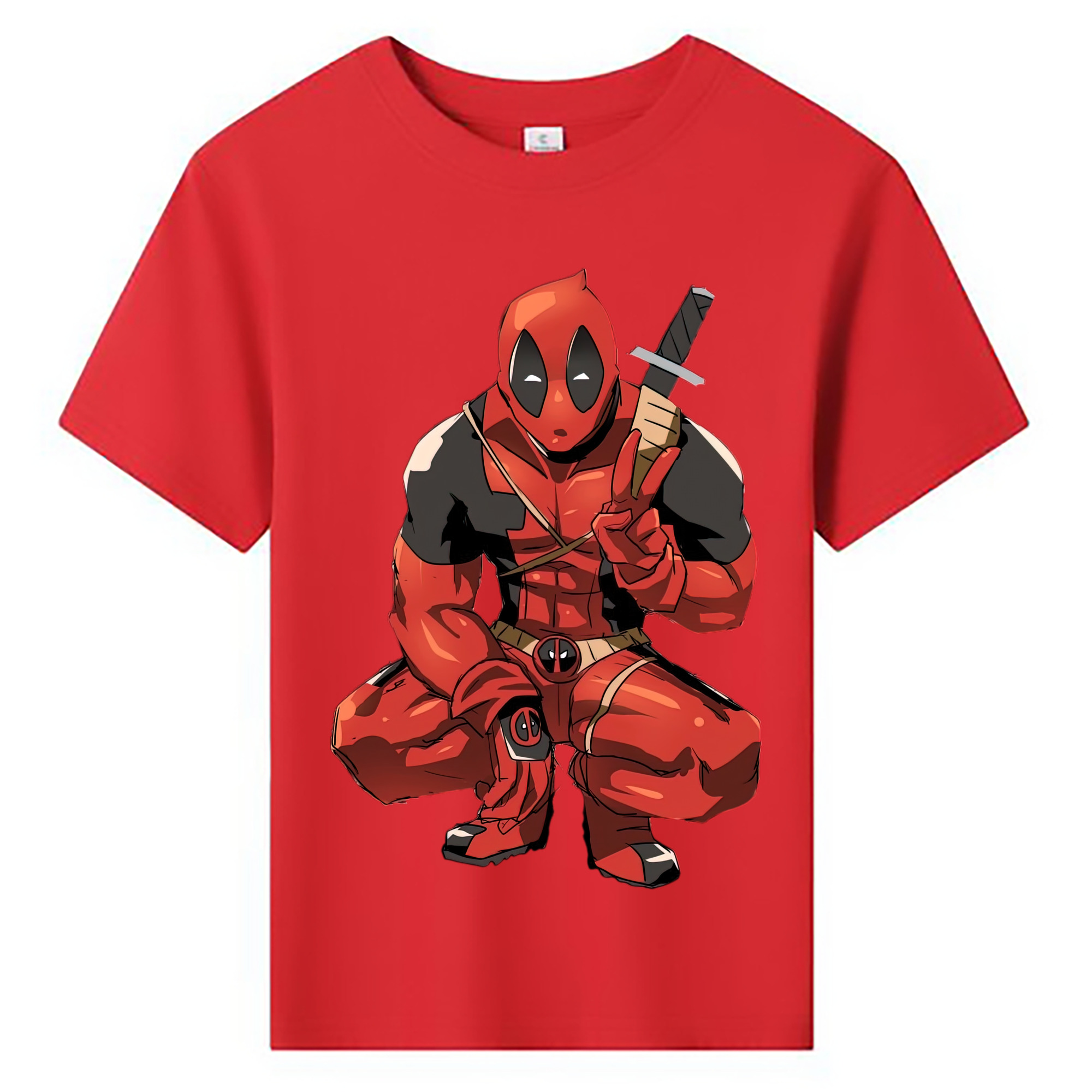 （画像用） Deadpool デッドプール 綿100％キッズTシャツ（フロントプリント）