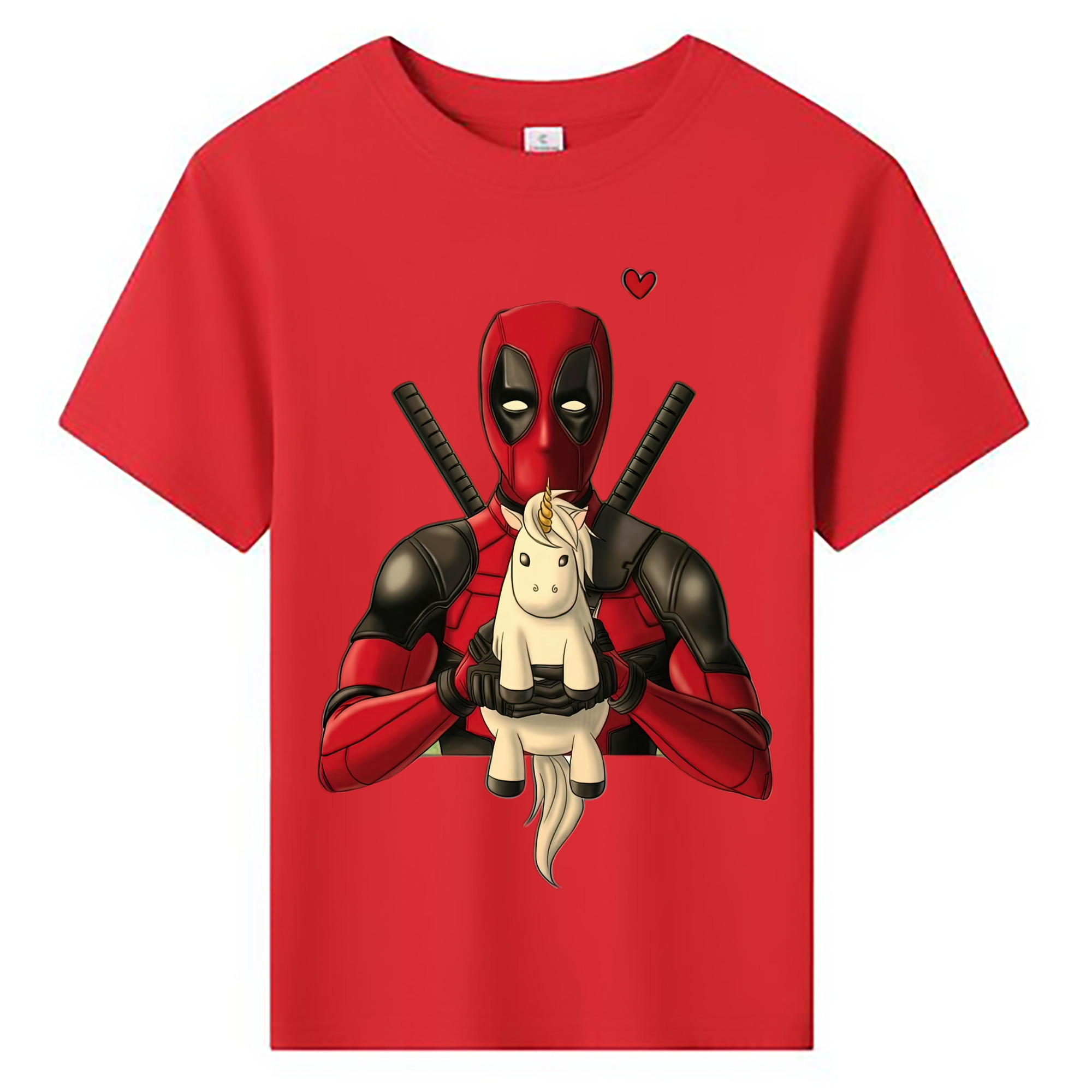 （画像用） Deadpool デッドプール 綿100％キッズTシャツ（フロントプリント）