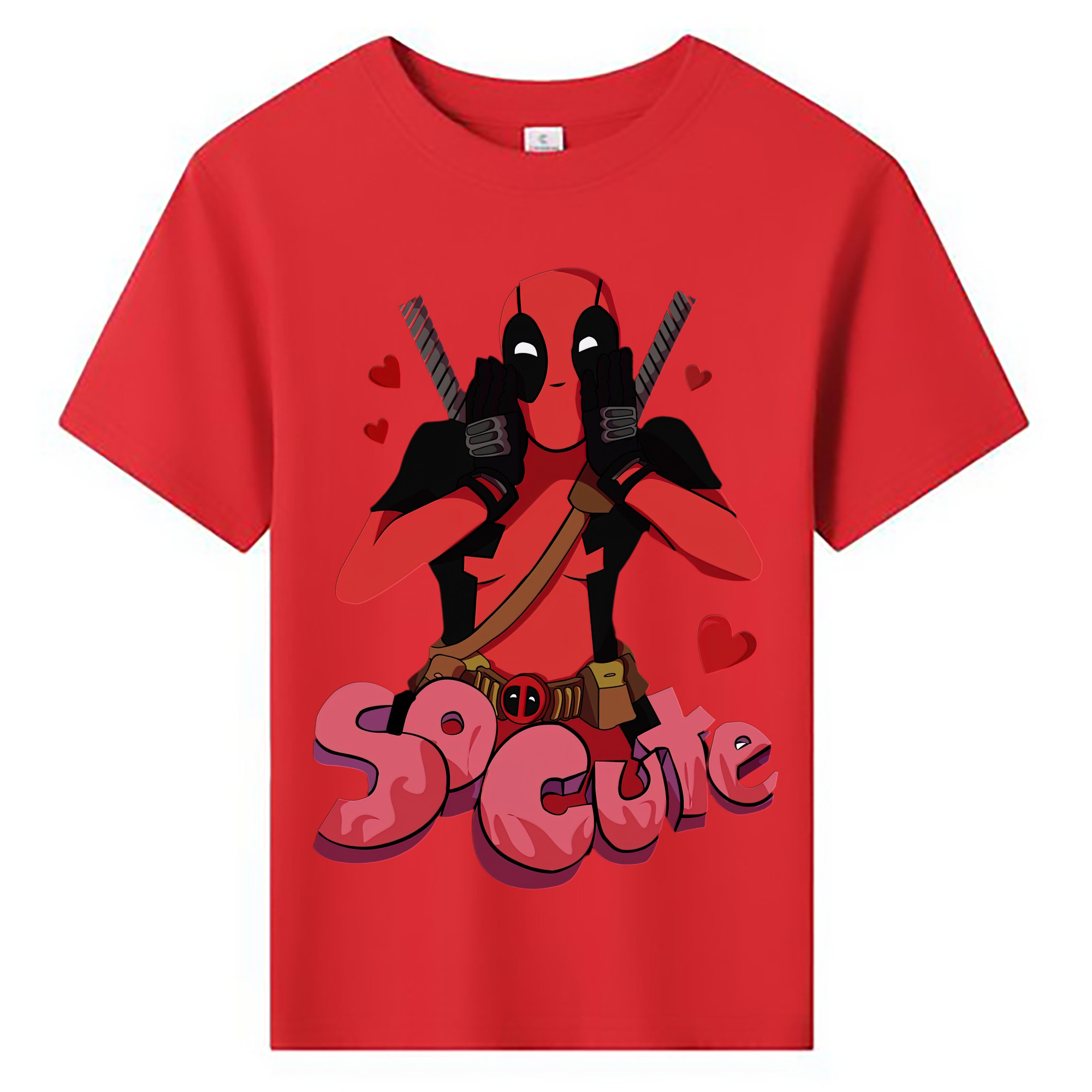 （画像用） Deadpool デッドプール 綿100％キッズTシャツ（フロントプリント）