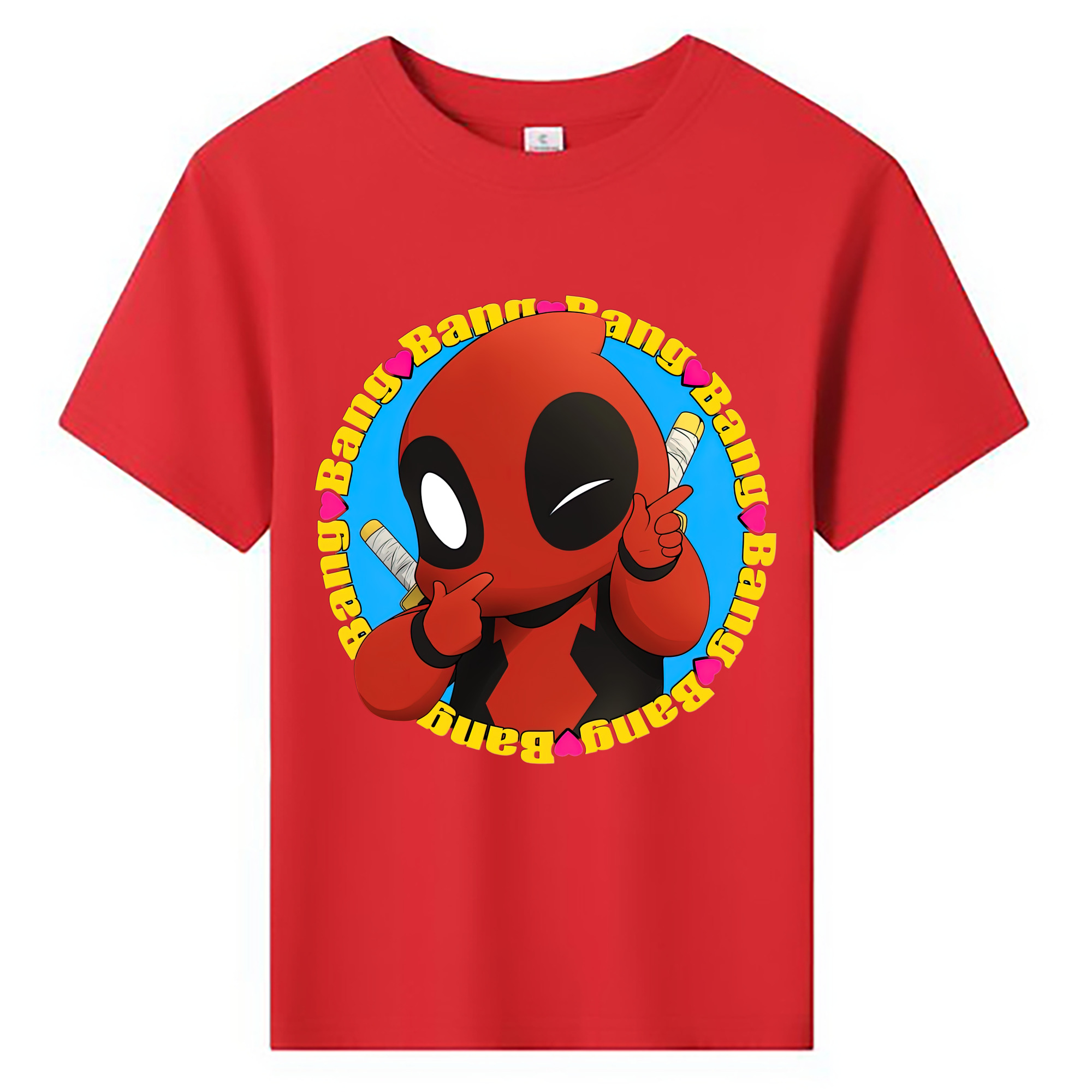 （画像用） Deadpool デッドプール 綿100％キッズTシャツ（フロントプリント）