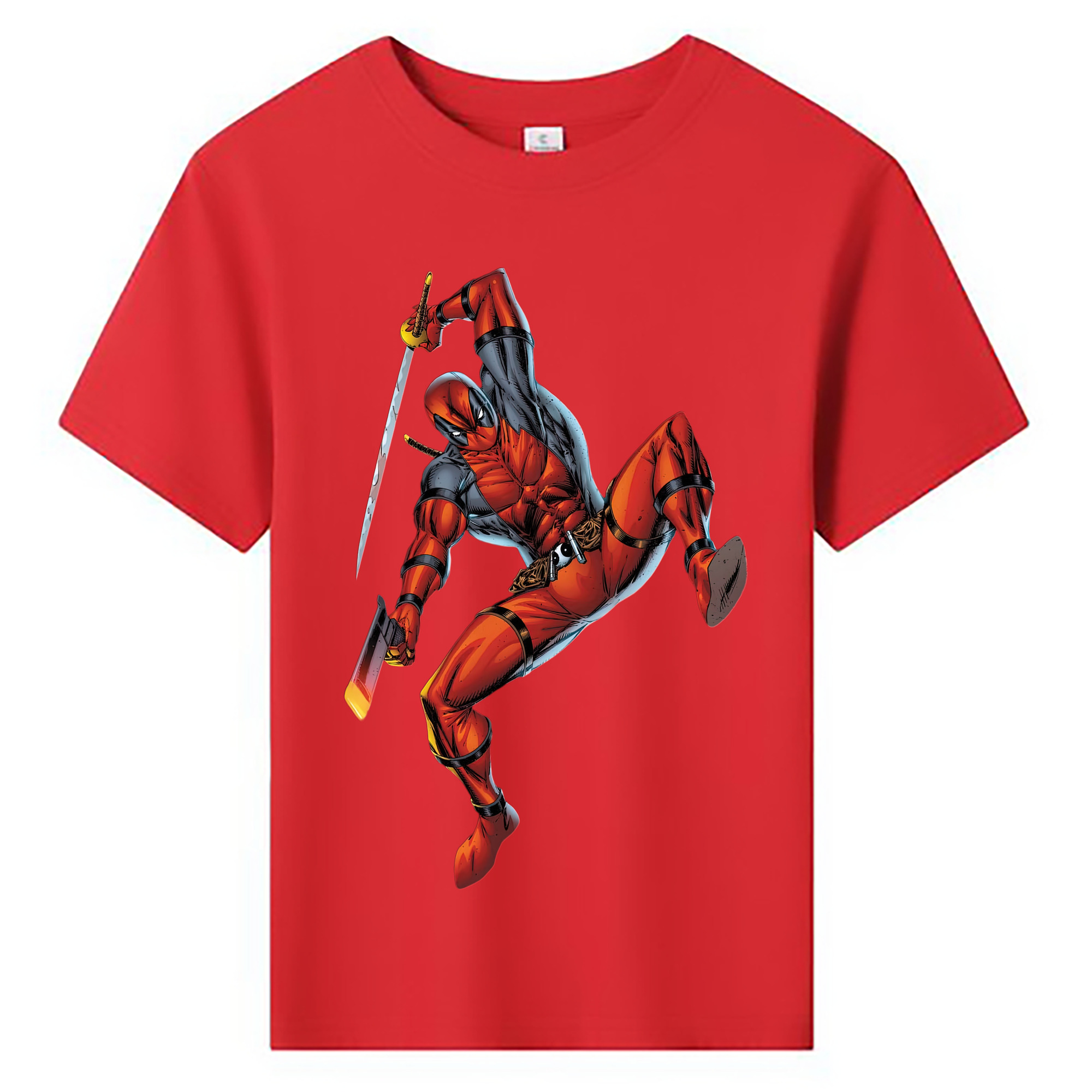 （画像用） Deadpool デッドプール 綿100％キッズTシャツ（フロントプリント）