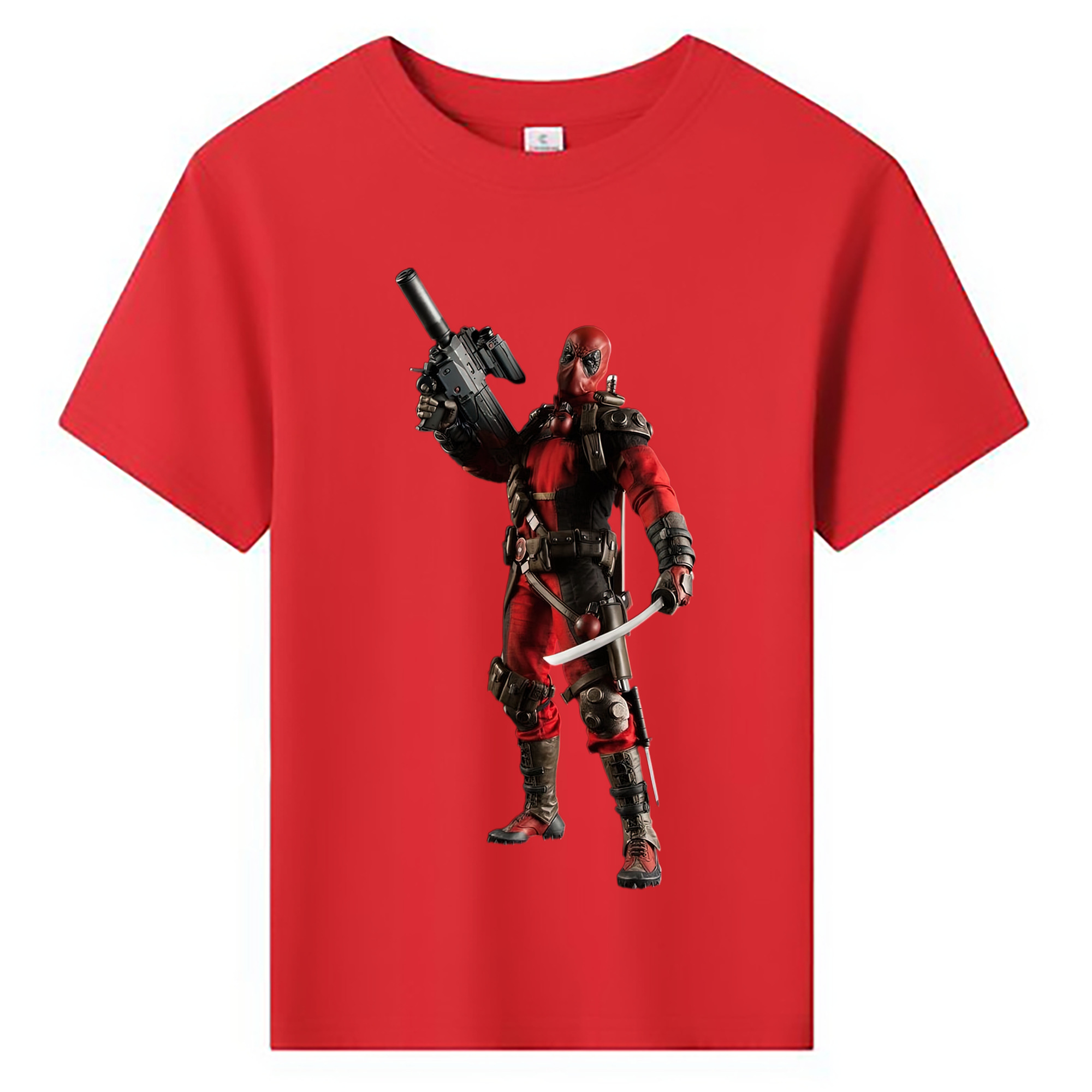 （画像用） Deadpool デッドプール 綿100％キッズTシャツ（フロントプリント）