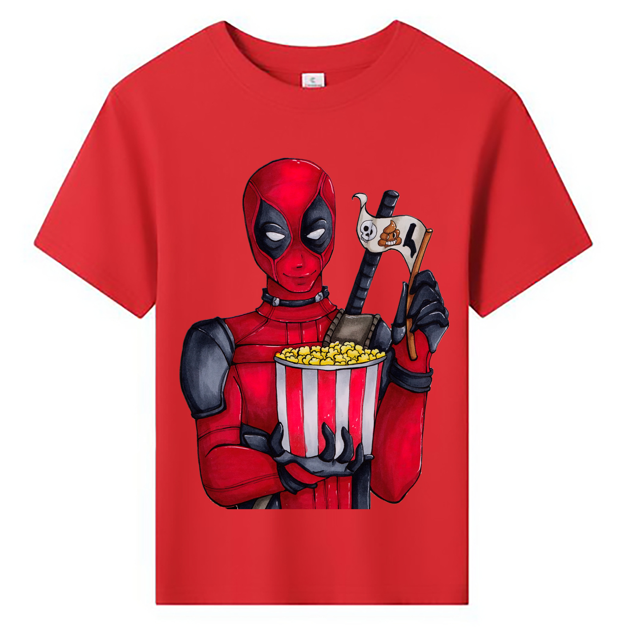（画像用） Deadpool デッドプール 綿100％キッズTシャツ（フロントプリント）