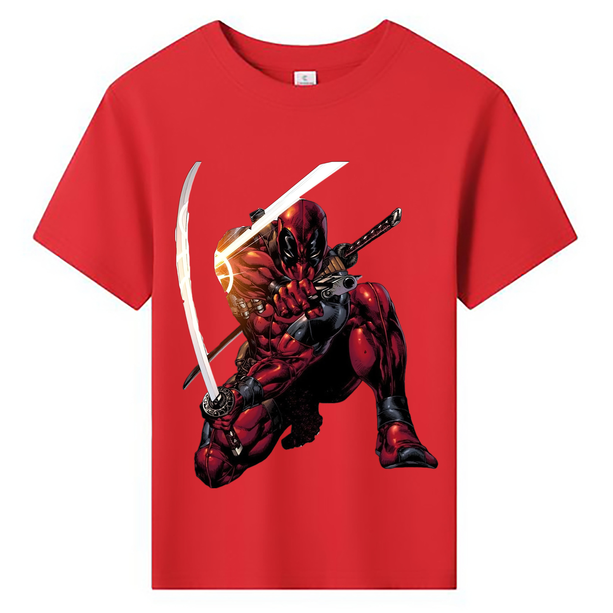 （画像用） Deadpool デッドプール 綿100％キッズTシャツ（フロントプリント）
