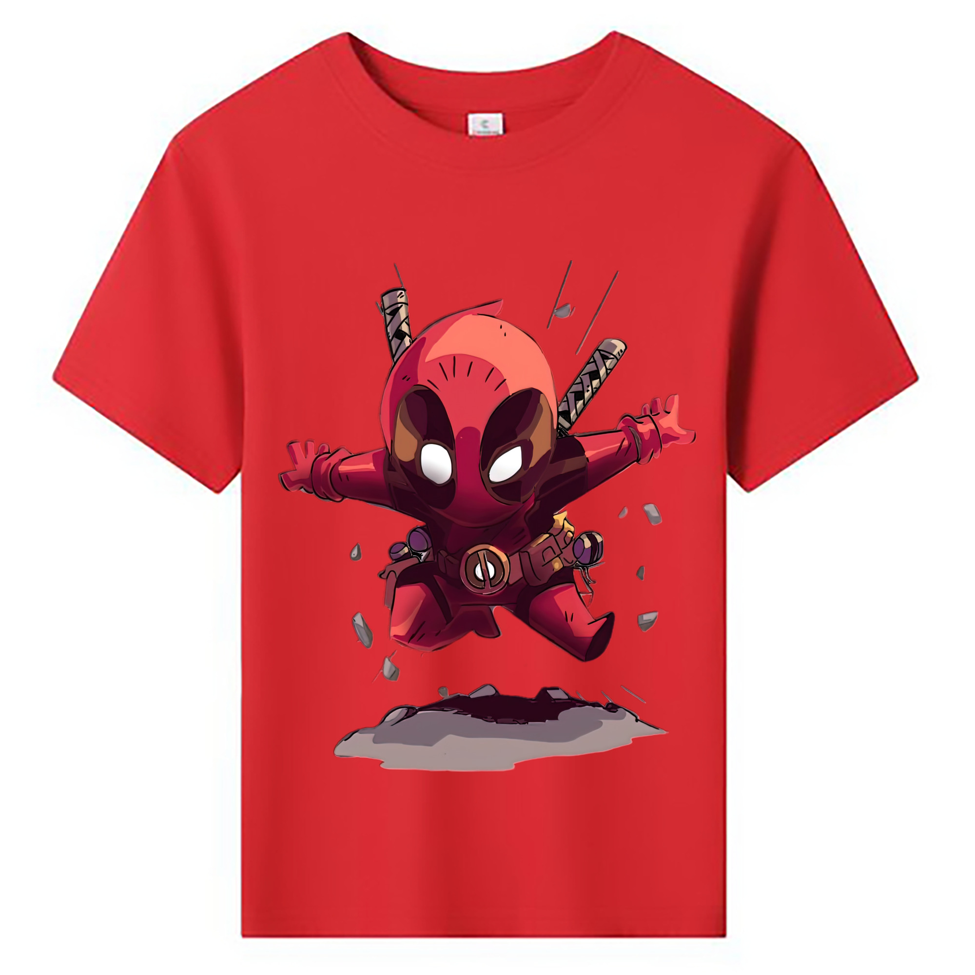（画像用） Deadpool デッドプール 綿100％キッズTシャツ（フロントプリント）