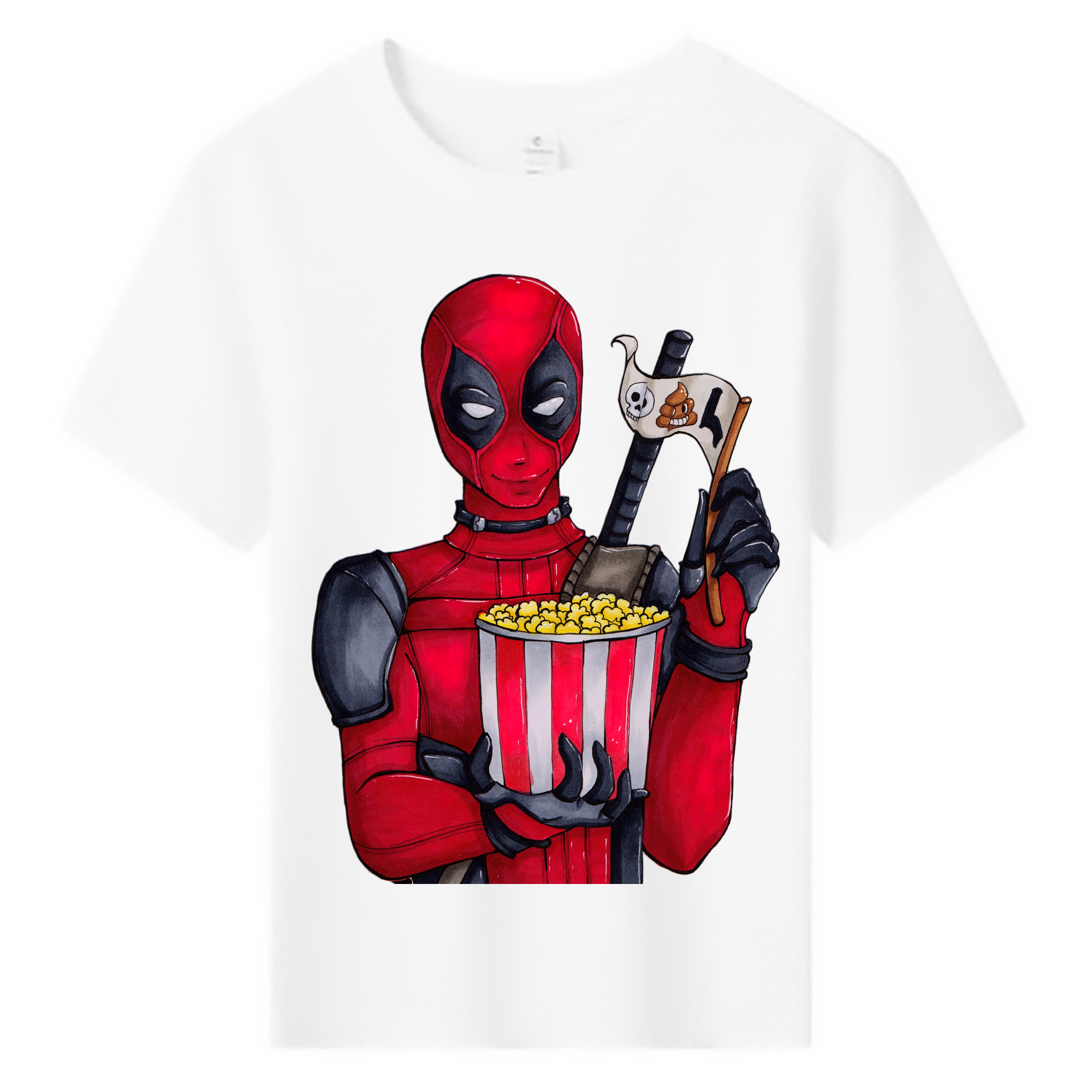 （画像用） Deadpool デッドプール 綿100％キッズTシャツ（フロントプリント）