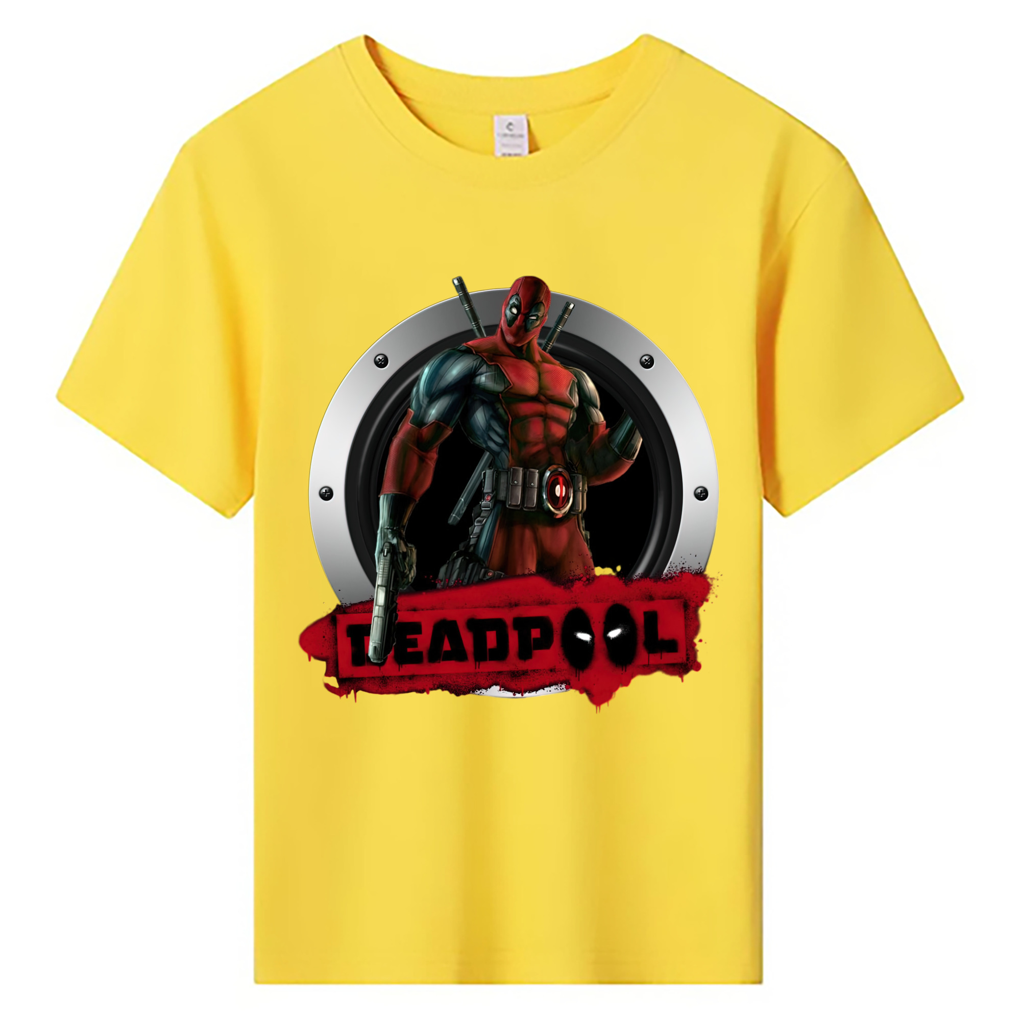 （画像用） Deadpool デッドプール 綿100％キッズTシャツ（フロントプリント）