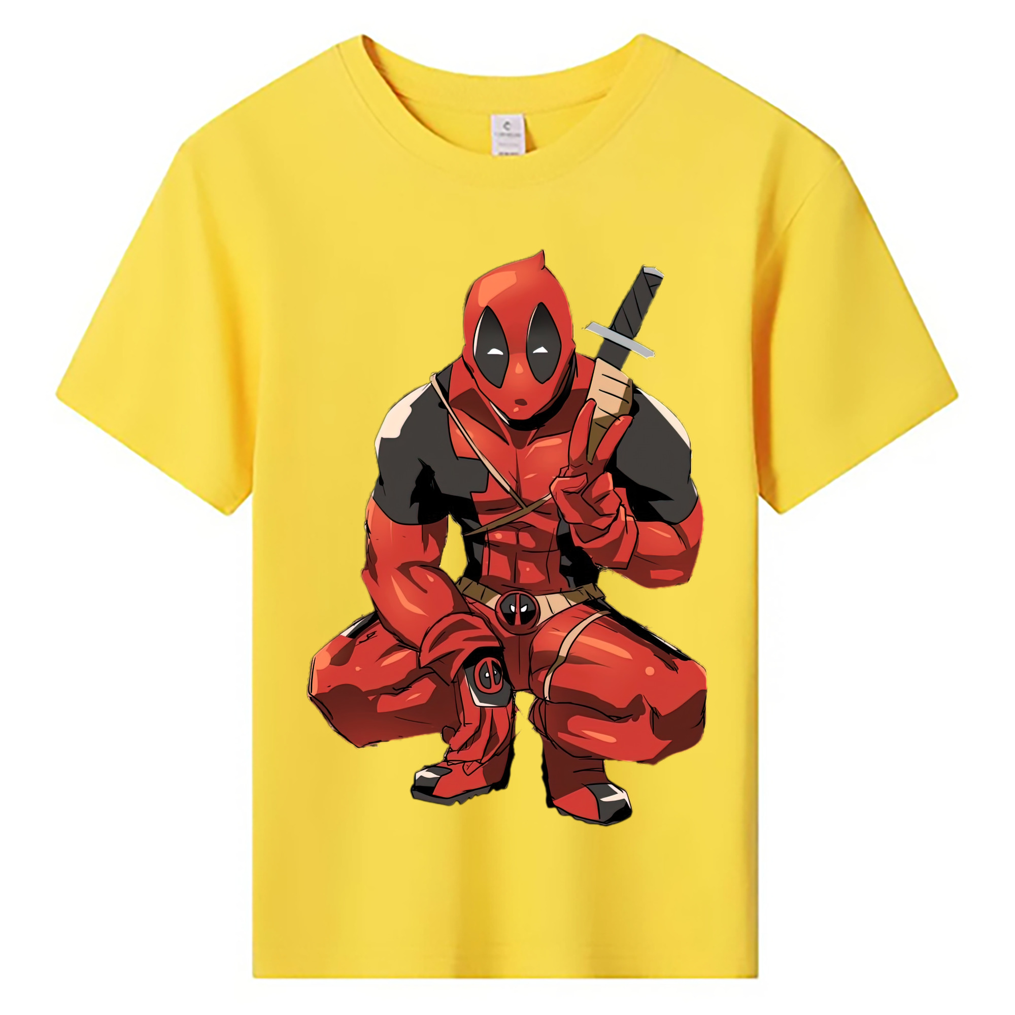 （画像用） Deadpool デッドプール 綿100％キッズTシャツ（フロントプリント）