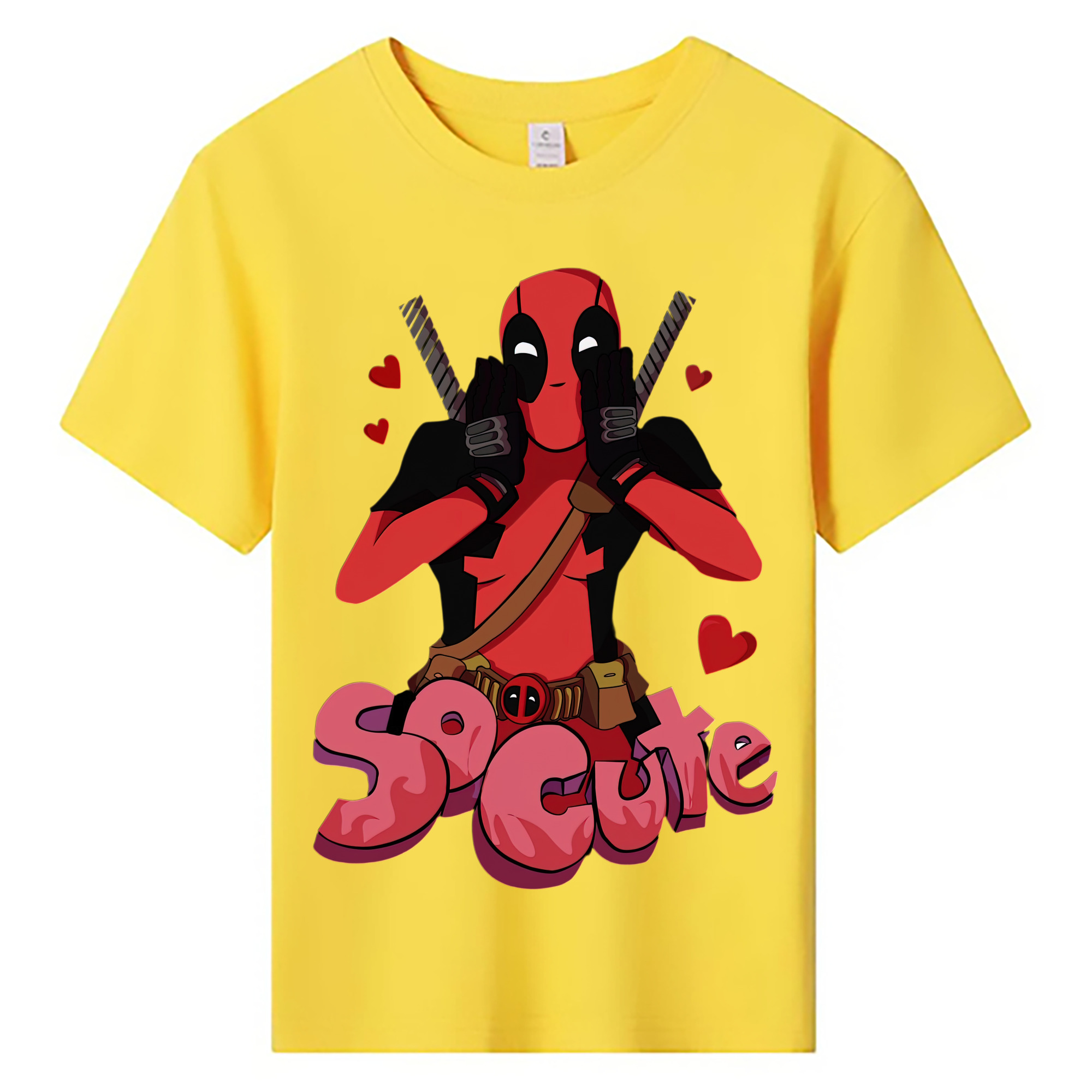 （画像用） Deadpool デッドプール 綿100％キッズTシャツ（フロントプリント）
