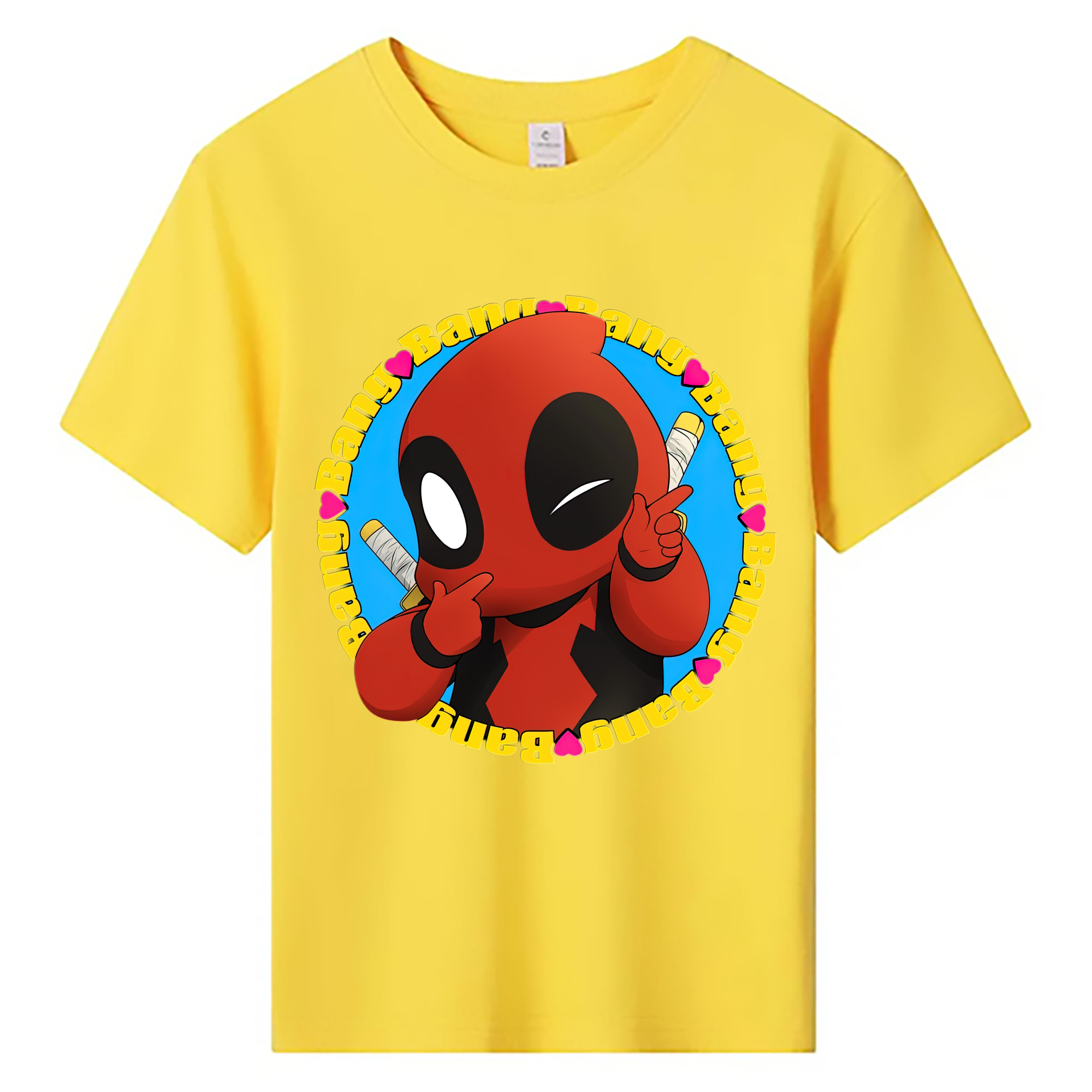 （画像用） Deadpool デッドプール 綿100％キッズTシャツ（フロントプリント）