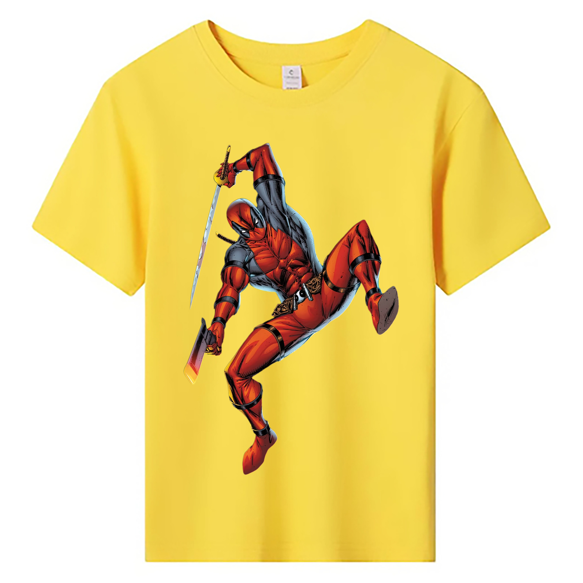 （画像用） Deadpool デッドプール 綿100％キッズTシャツ（フロントプリント）