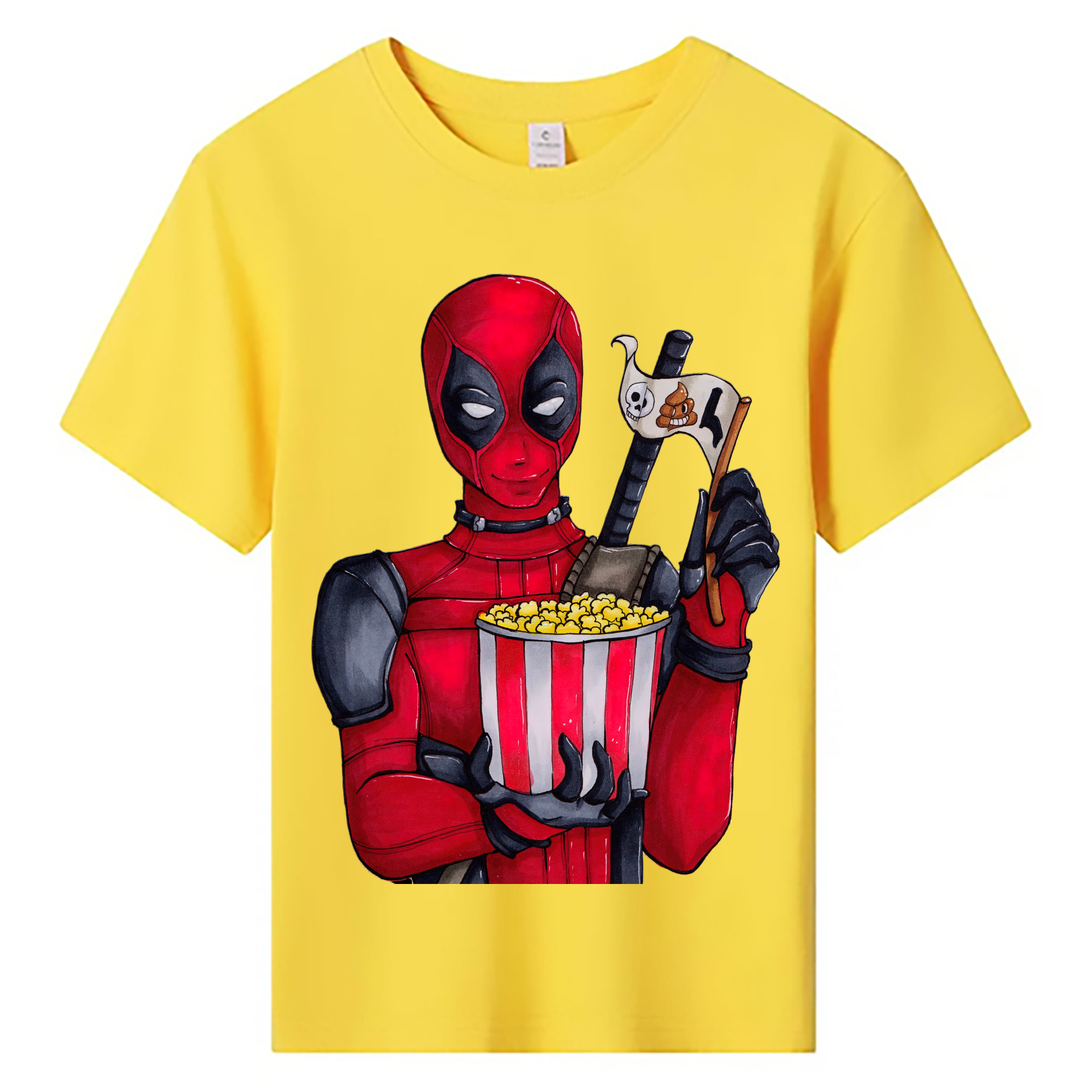 （画像用） Deadpool デッドプール 綿100％キッズTシャツ（フロントプリント）