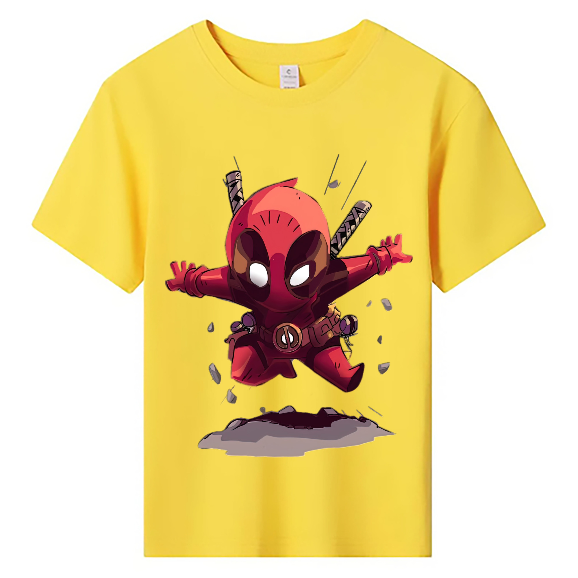 （画像用） Deadpool デッドプール 綿100％キッズTシャツ（フロントプリント）