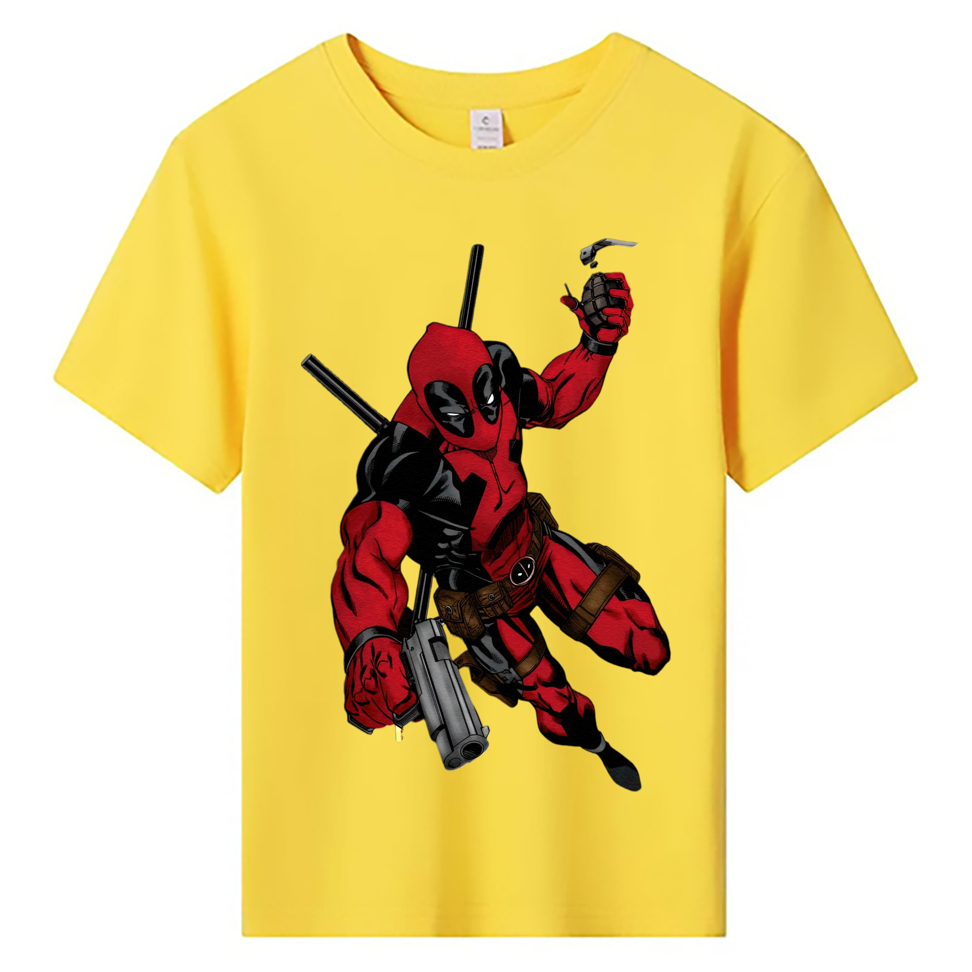 （画像用） Deadpool デッドプール 綿100％キッズTシャツ（フロントプリント）