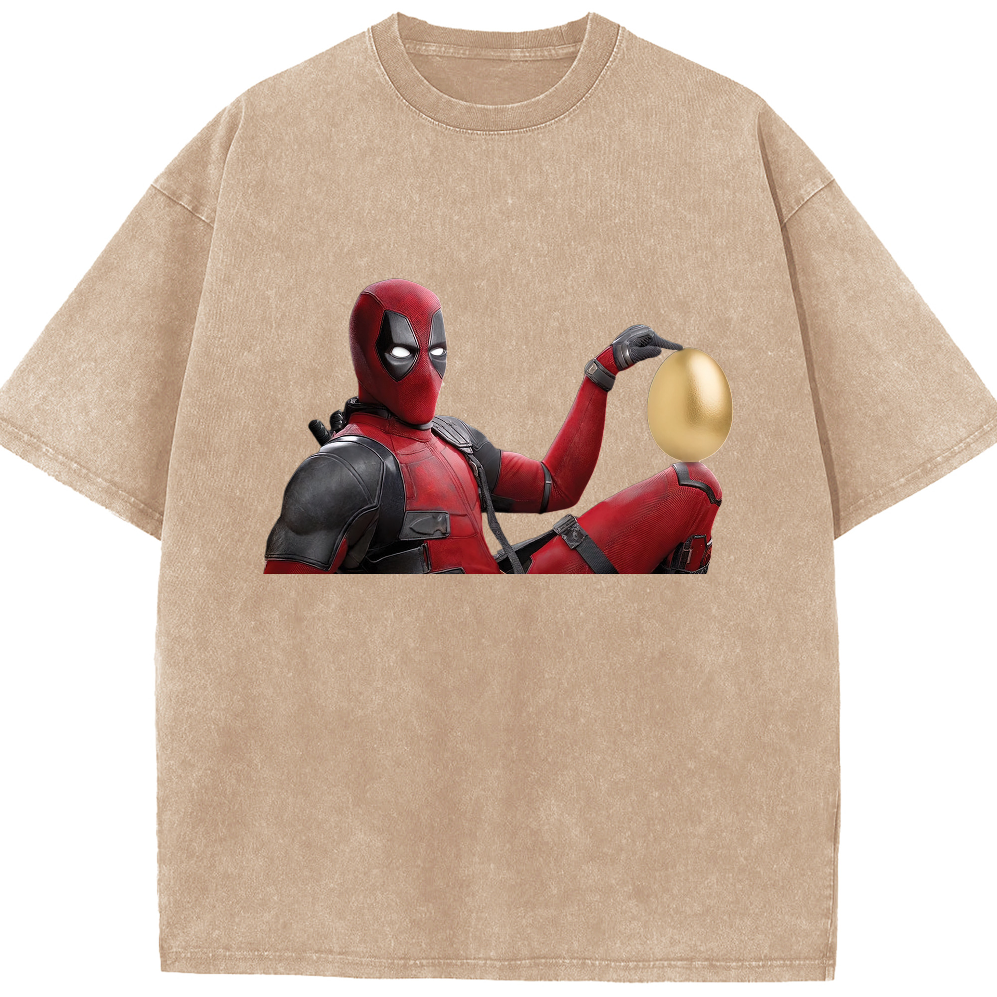 （画像用） Deadpool デッドプール 綿100% ヴィンテージ風 半袖Tシャツ（フロントプリント）