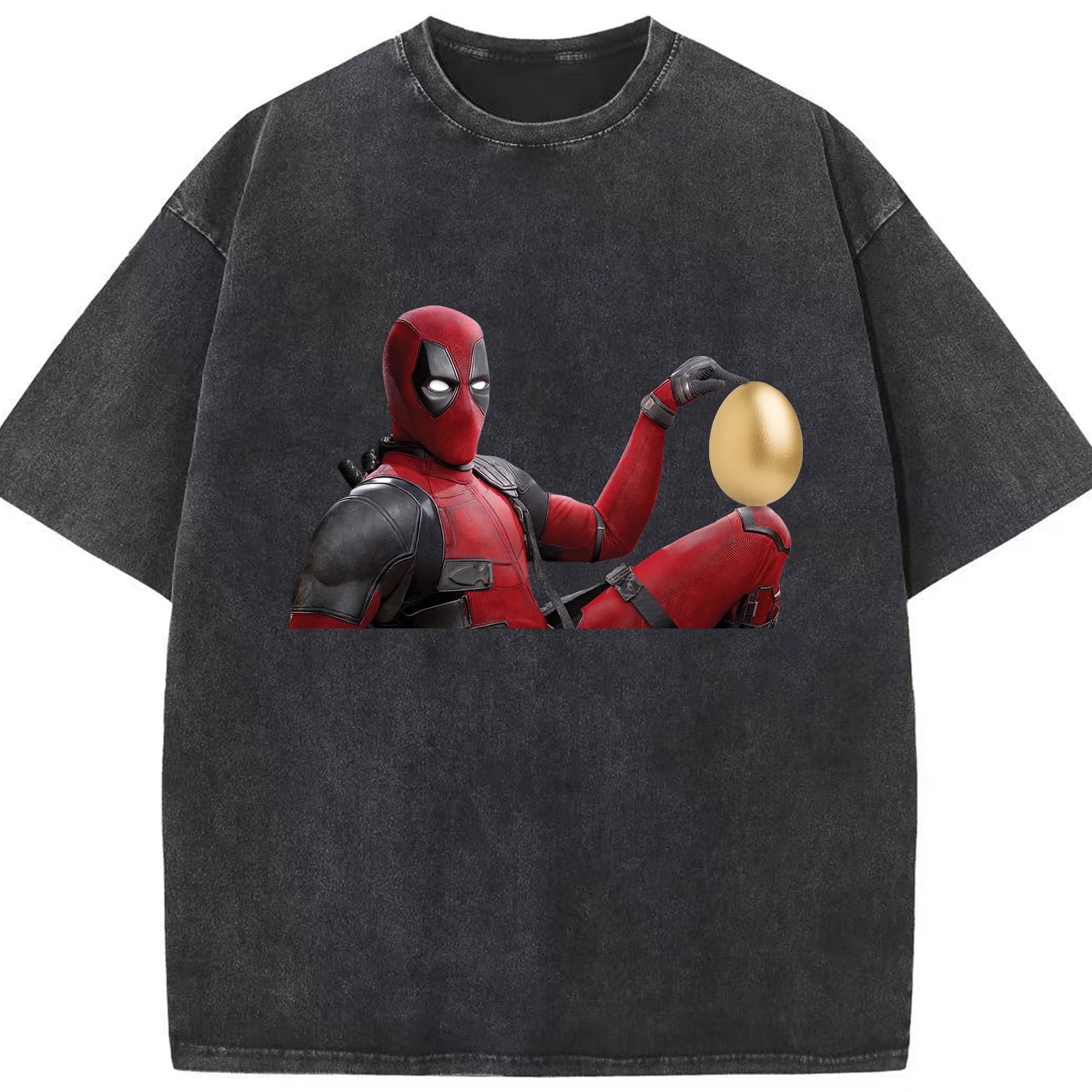 （画像用） Deadpool デッドプール 綿100% ヴィンテージ風 半袖Tシャツ（フロントプリント）