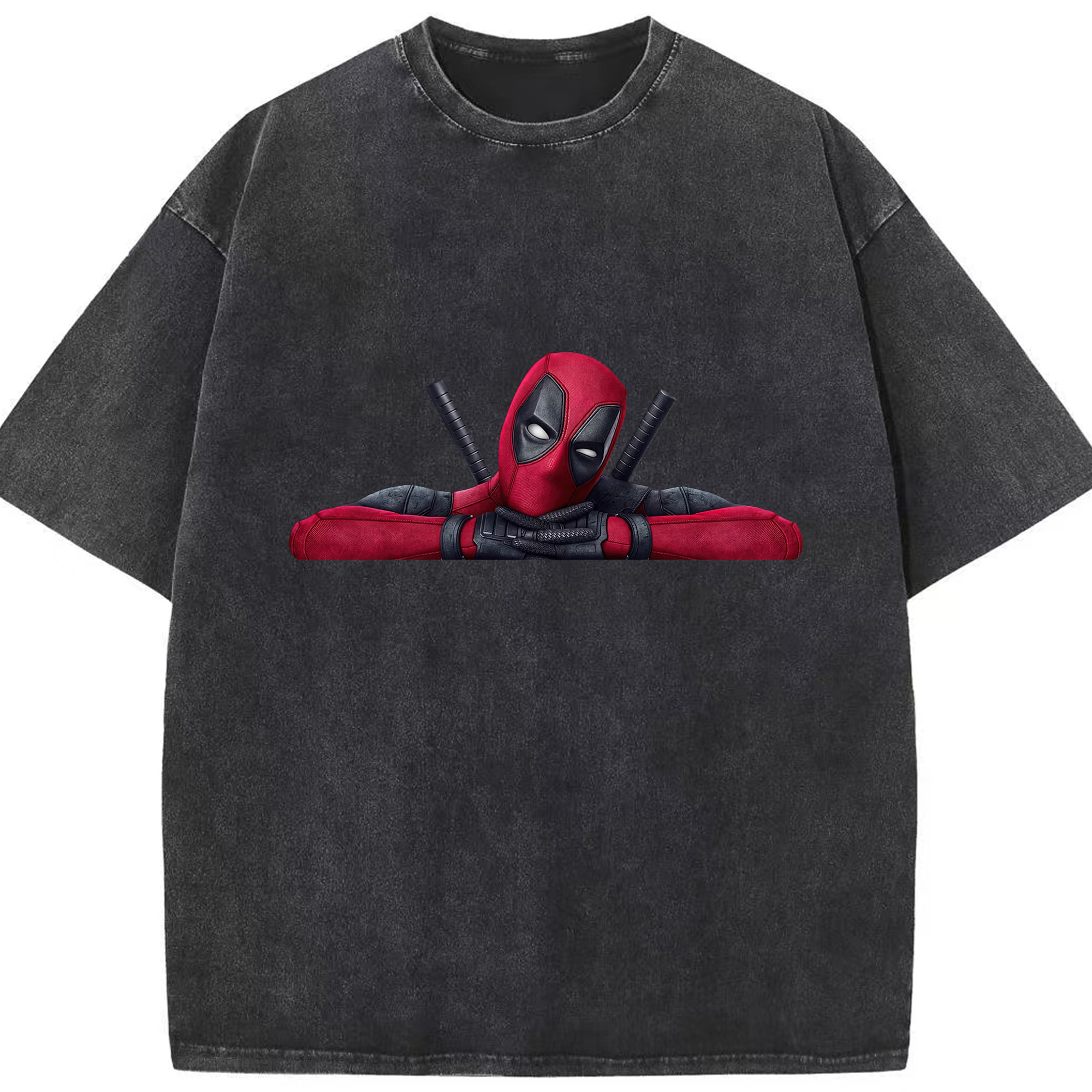 （画像用） Deadpool デッドプール 綿100% ヴィンテージ風 半袖Tシャツ（フロントプリント）