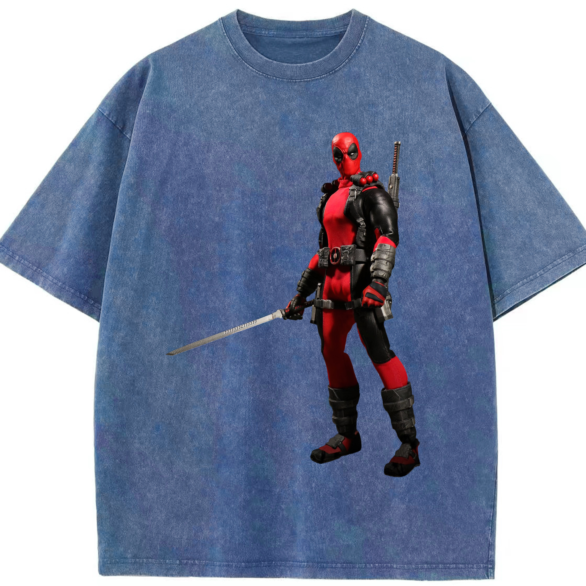 （画像用） Deadpool デッドプール 綿100% ヴィンテージ風 半袖Tシャツ（フロントプリント）