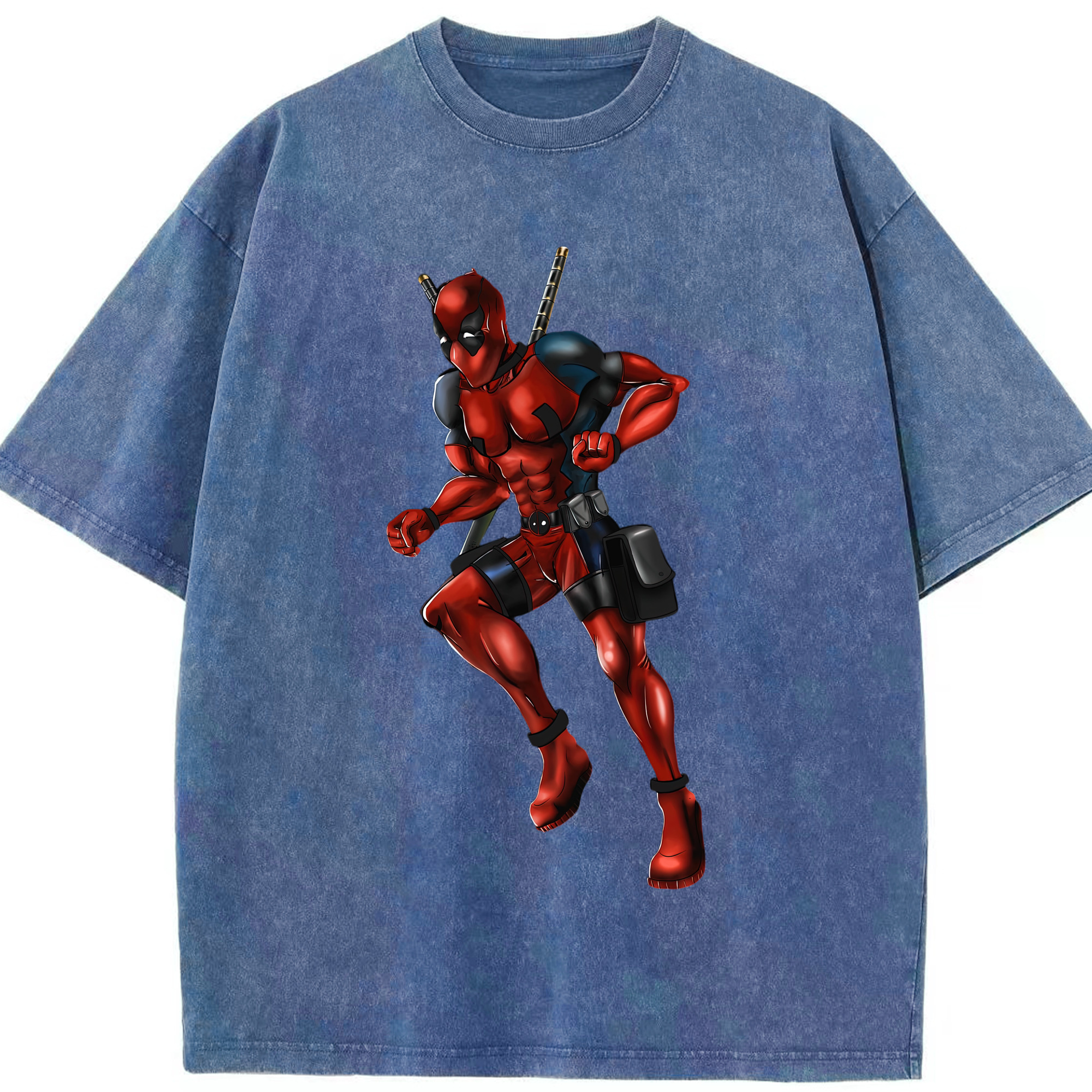 （画像用） Deadpool デッドプール 綿100% ヴィンテージ風 半袖Tシャツ（フロントプリント）