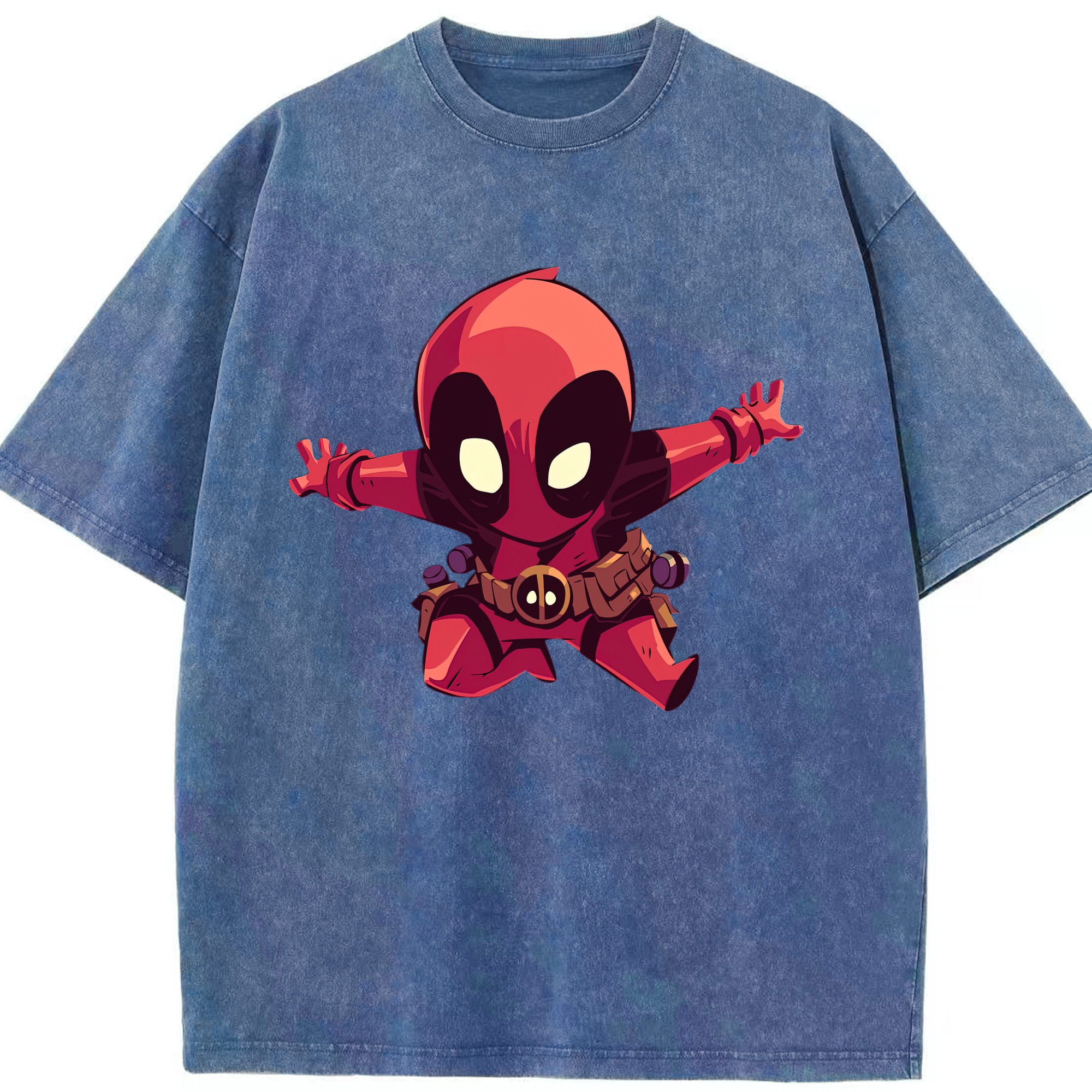（画像用） Deadpool デッドプール 綿100% ヴィンテージ風 半袖Tシャツ（フロントプリント）
