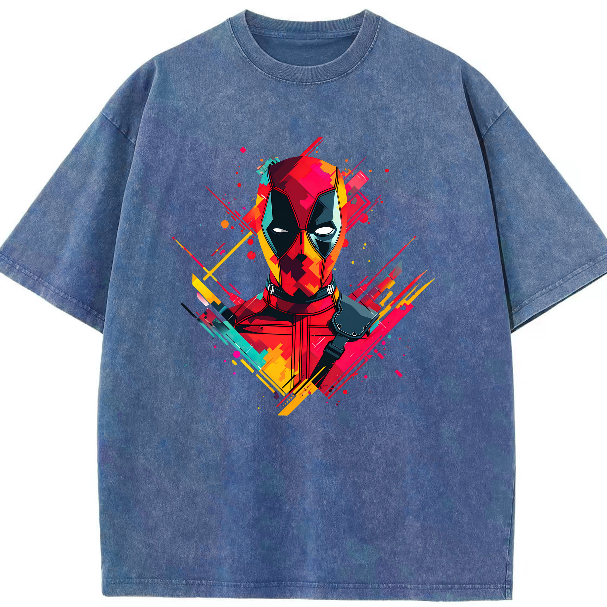 （画像用） Deadpool デッドプール 綿100% ヴィンテージ風 半袖Tシャツ（フロントプリント）