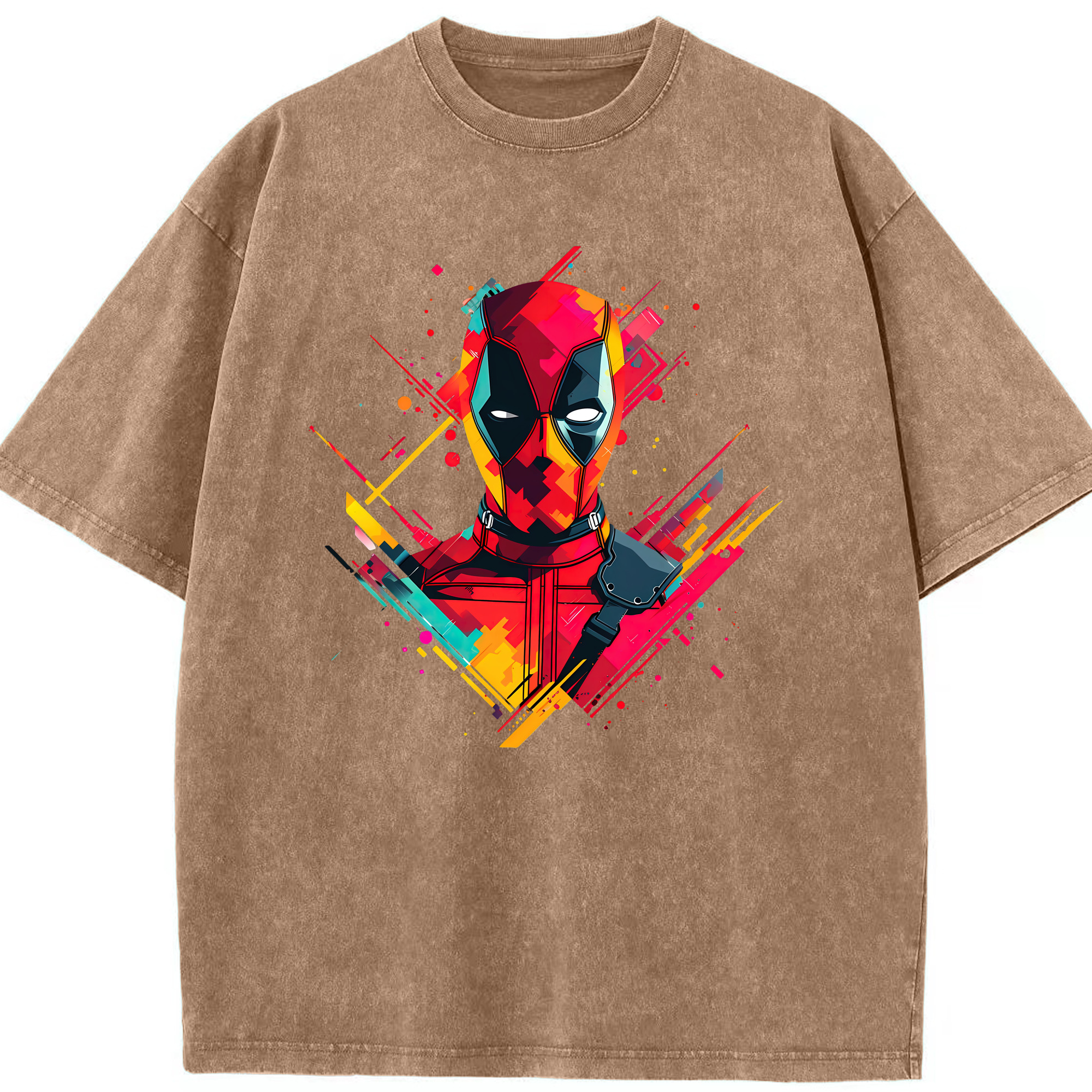 （画像用） Deadpool デッドプール 綿100% ヴィンテージ風 半袖Tシャツ（フロントプリント）