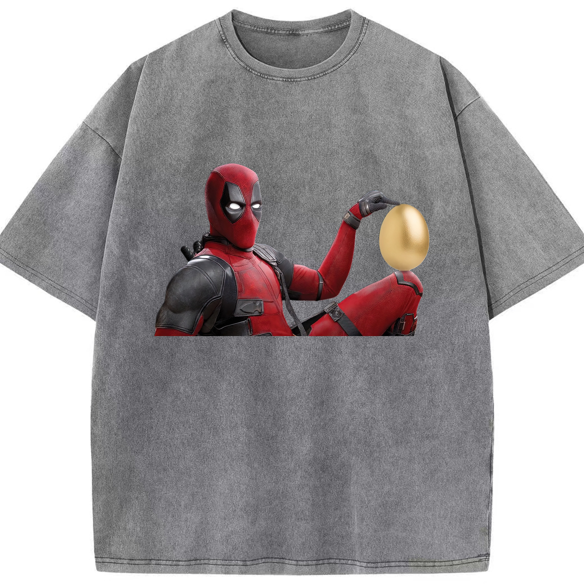 （画像用） Deadpool デッドプール 綿100% ヴィンテージ風 半袖Tシャツ（フロントプリント）