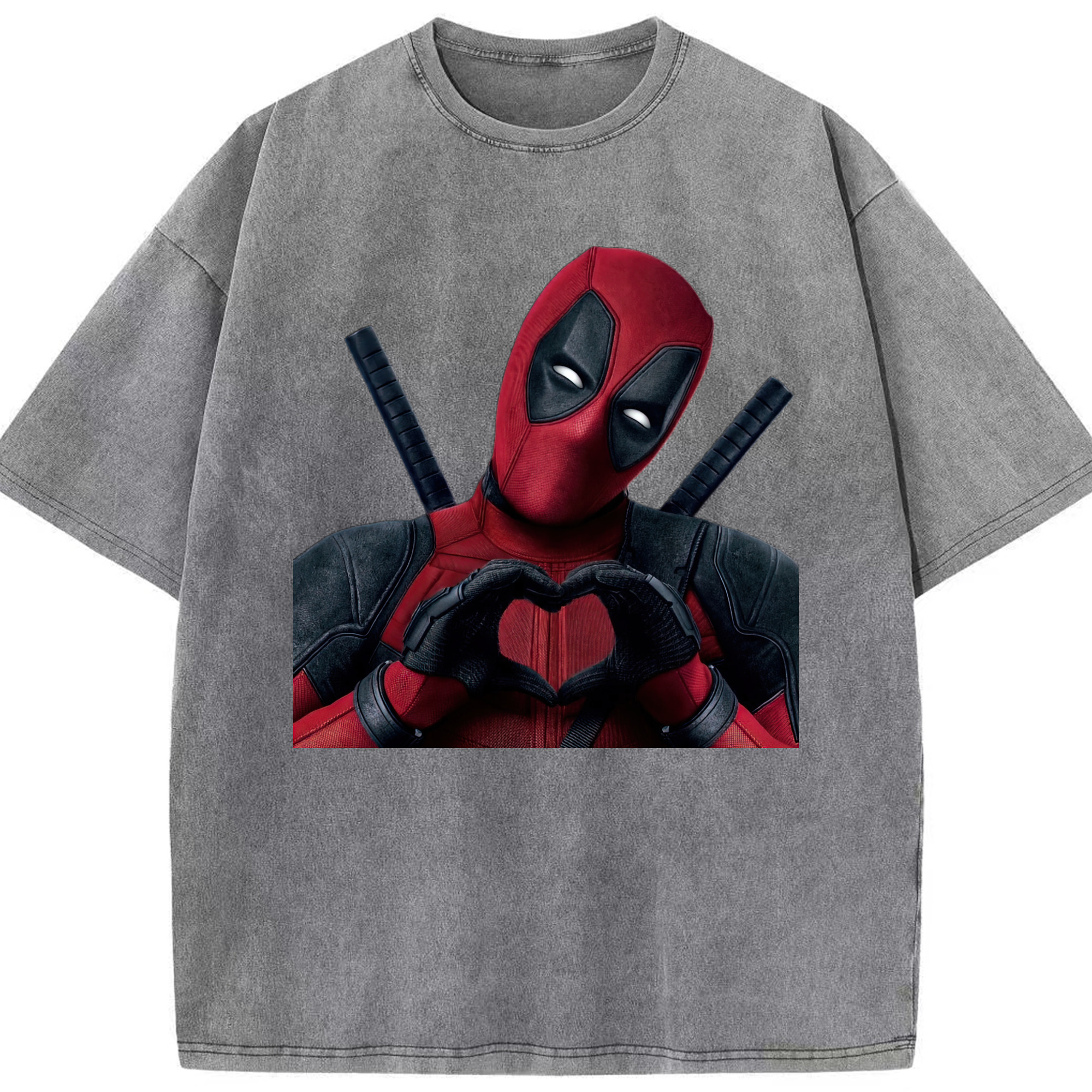 （画像用） Deadpool デッドプール 綿100% ヴィンテージ風 半袖Tシャツ（フロントプリント）