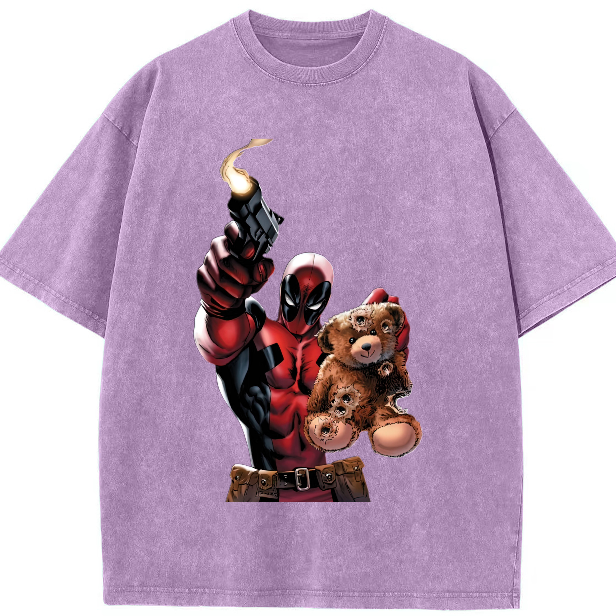 （画像用） Deadpool デッドプール 綿100% ヴィンテージ風 半袖Tシャツ（フロントプリント）