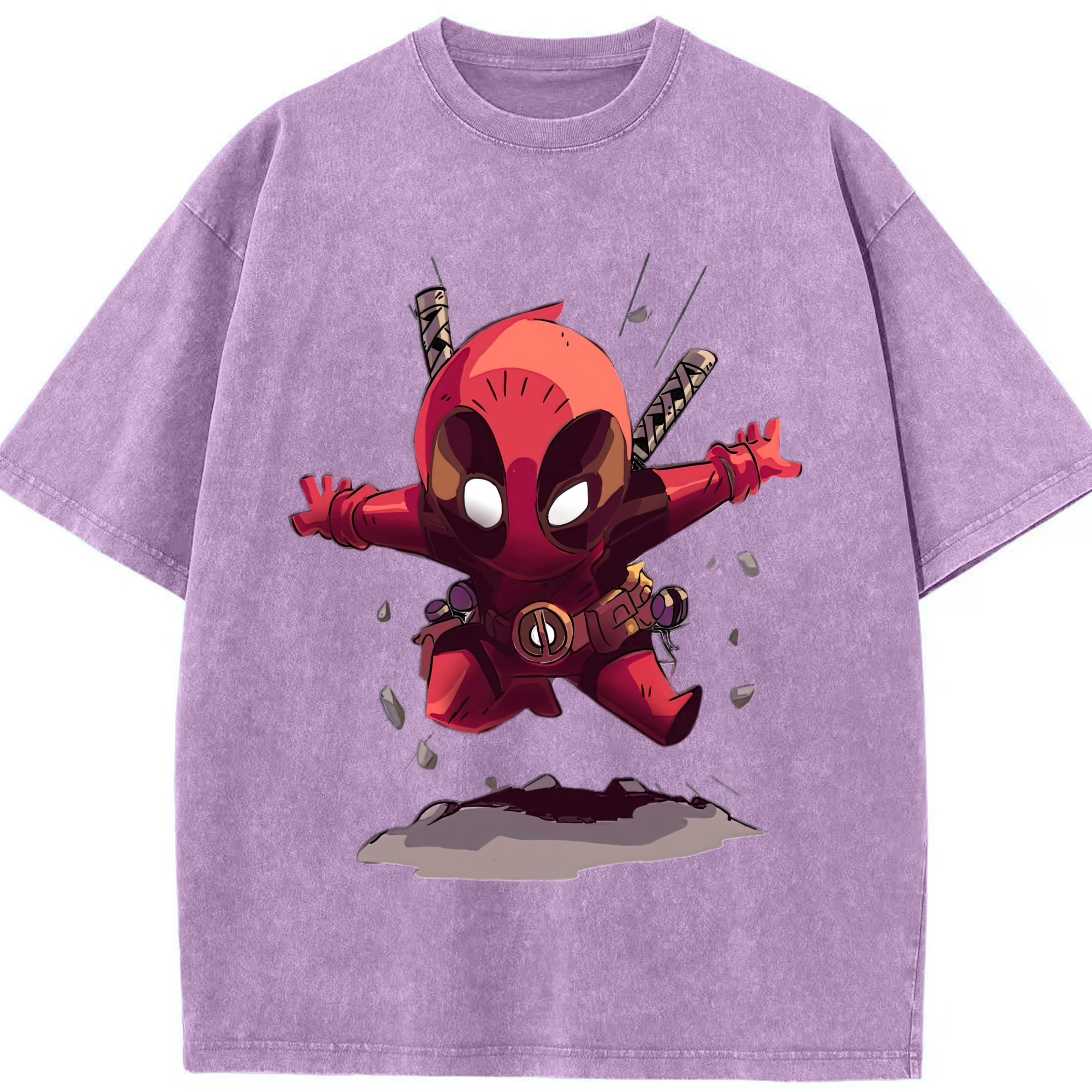 （画像用） Deadpool デッドプール 綿100% ヴィンテージ風 半袖Tシャツ（フロントプリント）