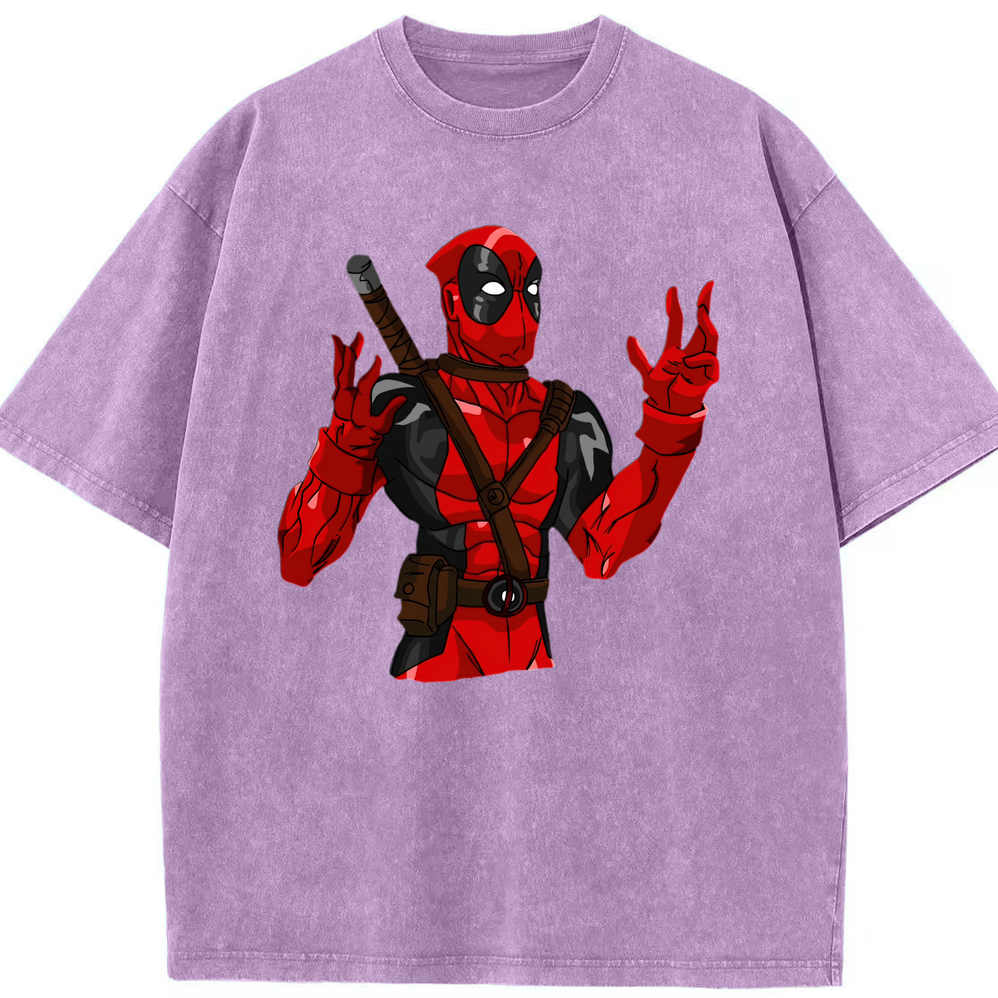 （画像用） Deadpool デッドプール 綿100% ヴィンテージ風 半袖Tシャツ（フロントプリント）