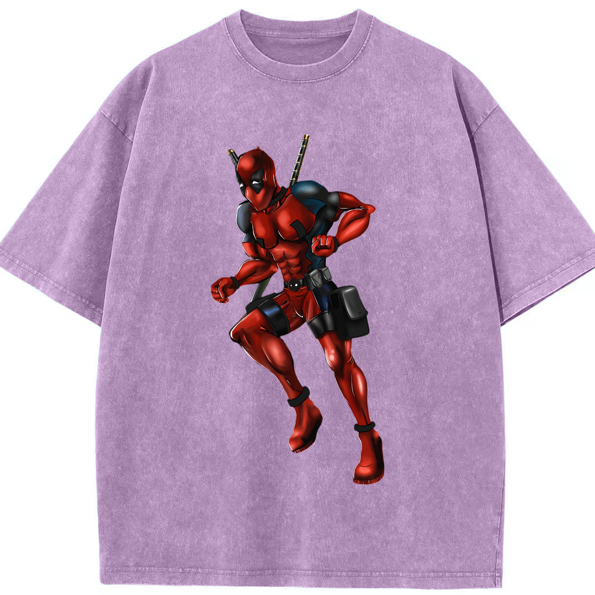 （画像用） Deadpool デッドプール 綿100% ヴィンテージ風 半袖Tシャツ（フロントプリント）