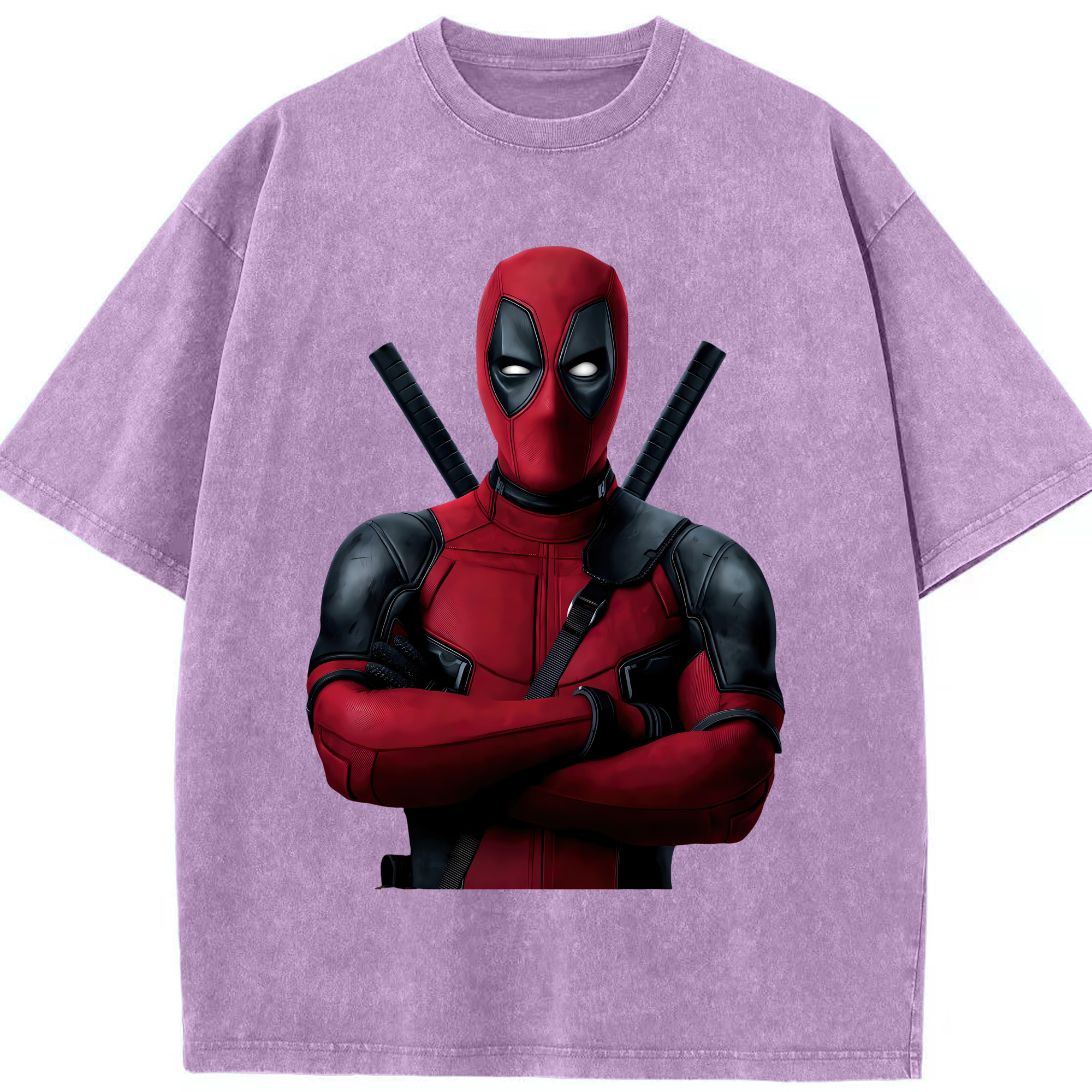 （画像用） Deadpool デッドプール 綿100% ヴィンテージ風 半袖Tシャツ（フロントプリント）