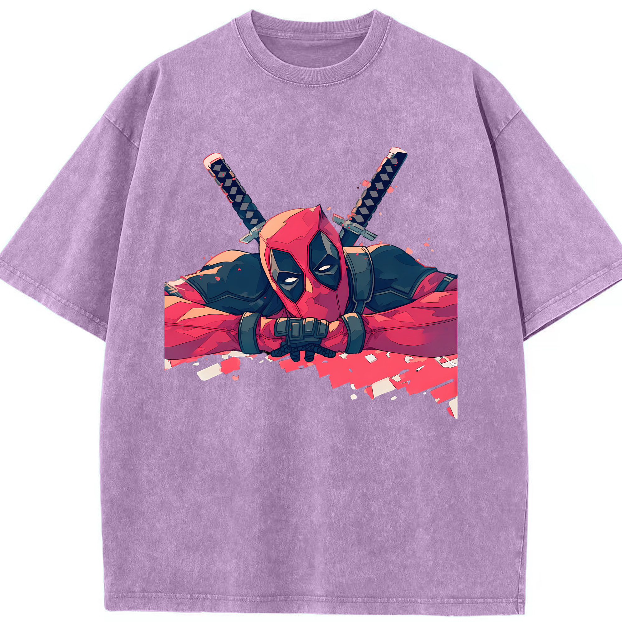（画像用） Deadpool デッドプール 綿100% ヴィンテージ風 半袖Tシャツ（フロントプリント）