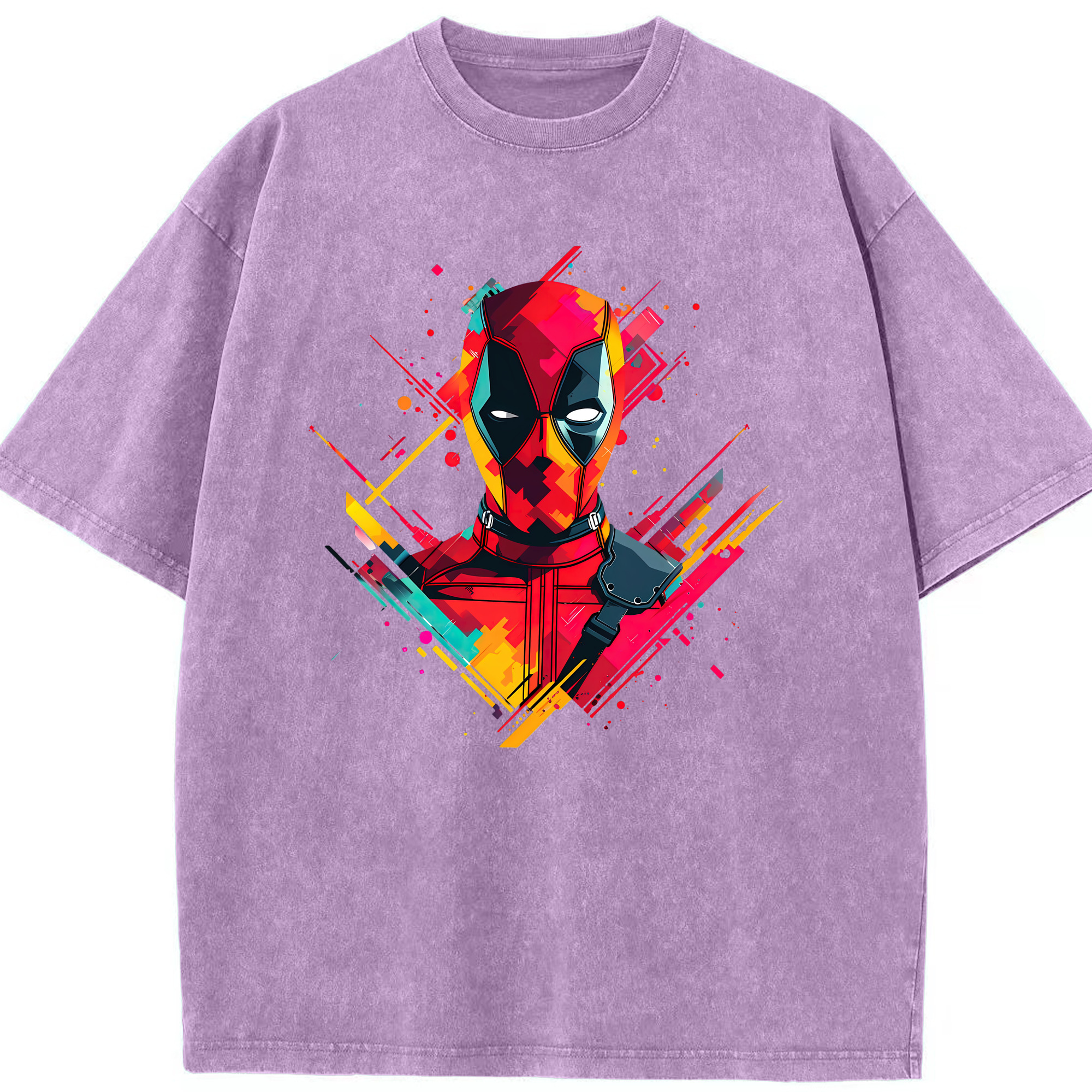 （画像用） Deadpool デッドプール 綿100% ヴィンテージ風 半袖Tシャツ（フロントプリント）