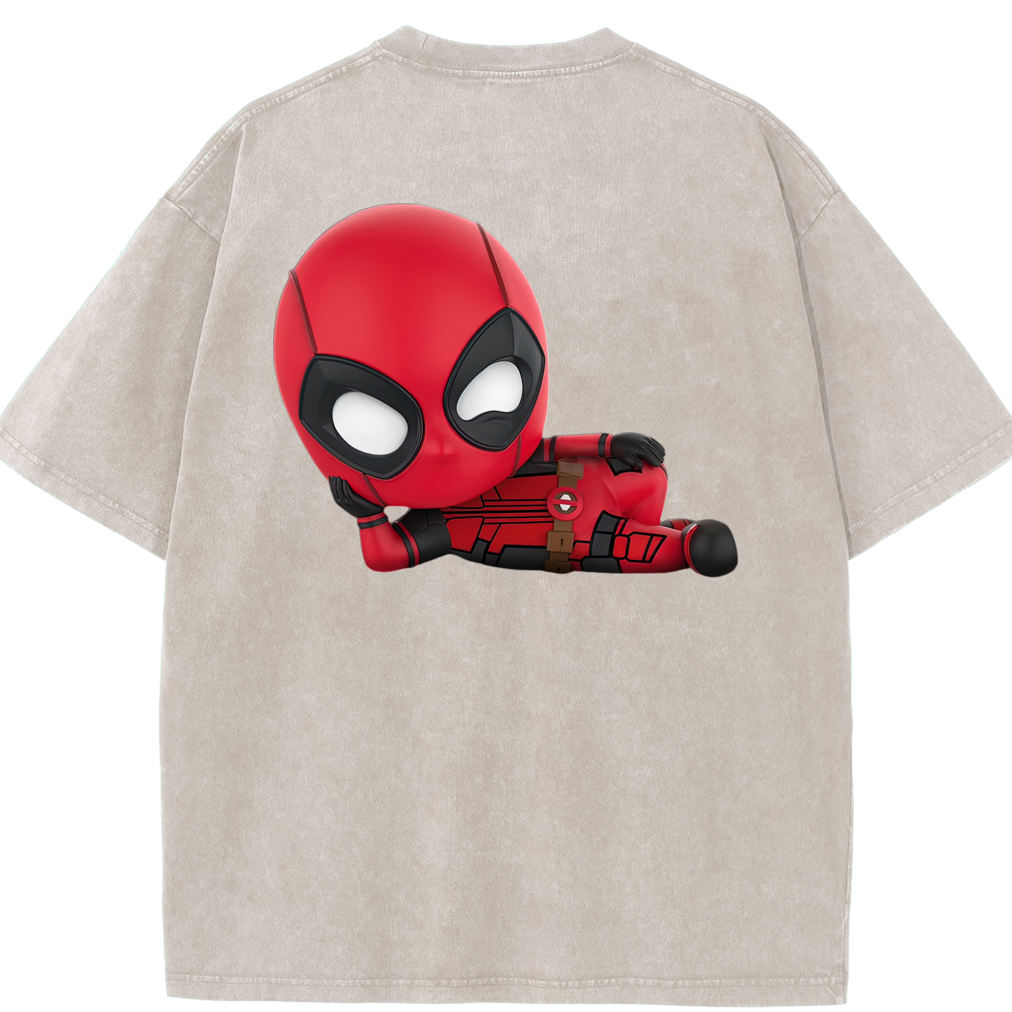 （画像用） Deadpool デッドプール 綿100% ヴィンテージ風 半袖Tシャツ（背面プリント）