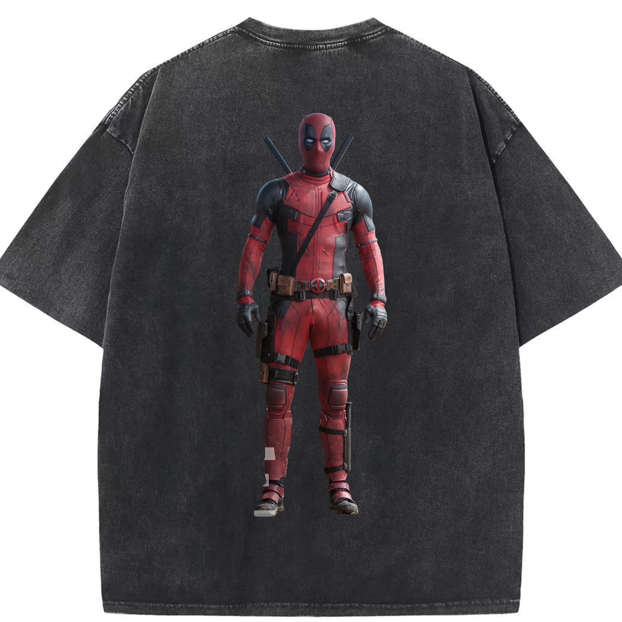（画像用） Deadpool デッドプール 綿100% ヴィンテージ風 半袖Tシャツ（背面プリント）