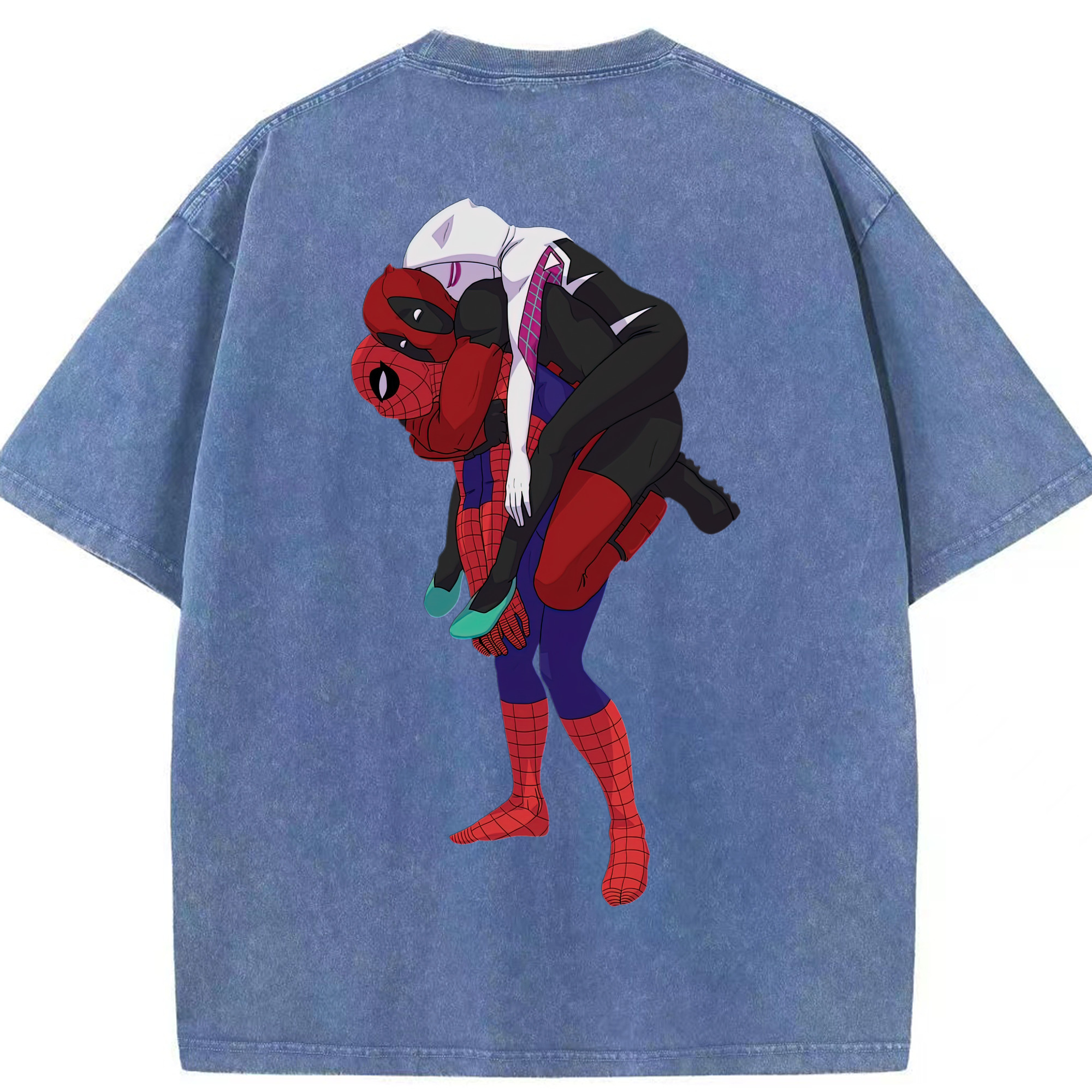 （画像用） Deadpool デッドプール 綿100% ヴィンテージ風 半袖Tシャツ（背面プリント）