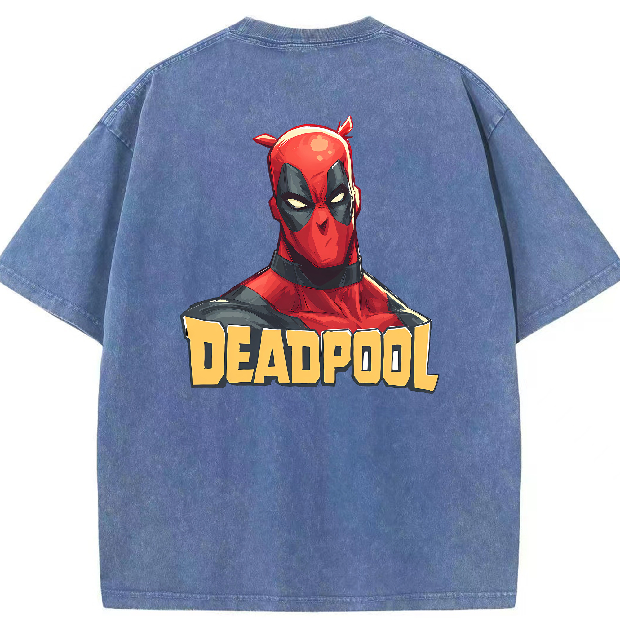 （画像用） Deadpool デッドプール 綿100% ヴィンテージ風 半袖Tシャツ（背面プリント）