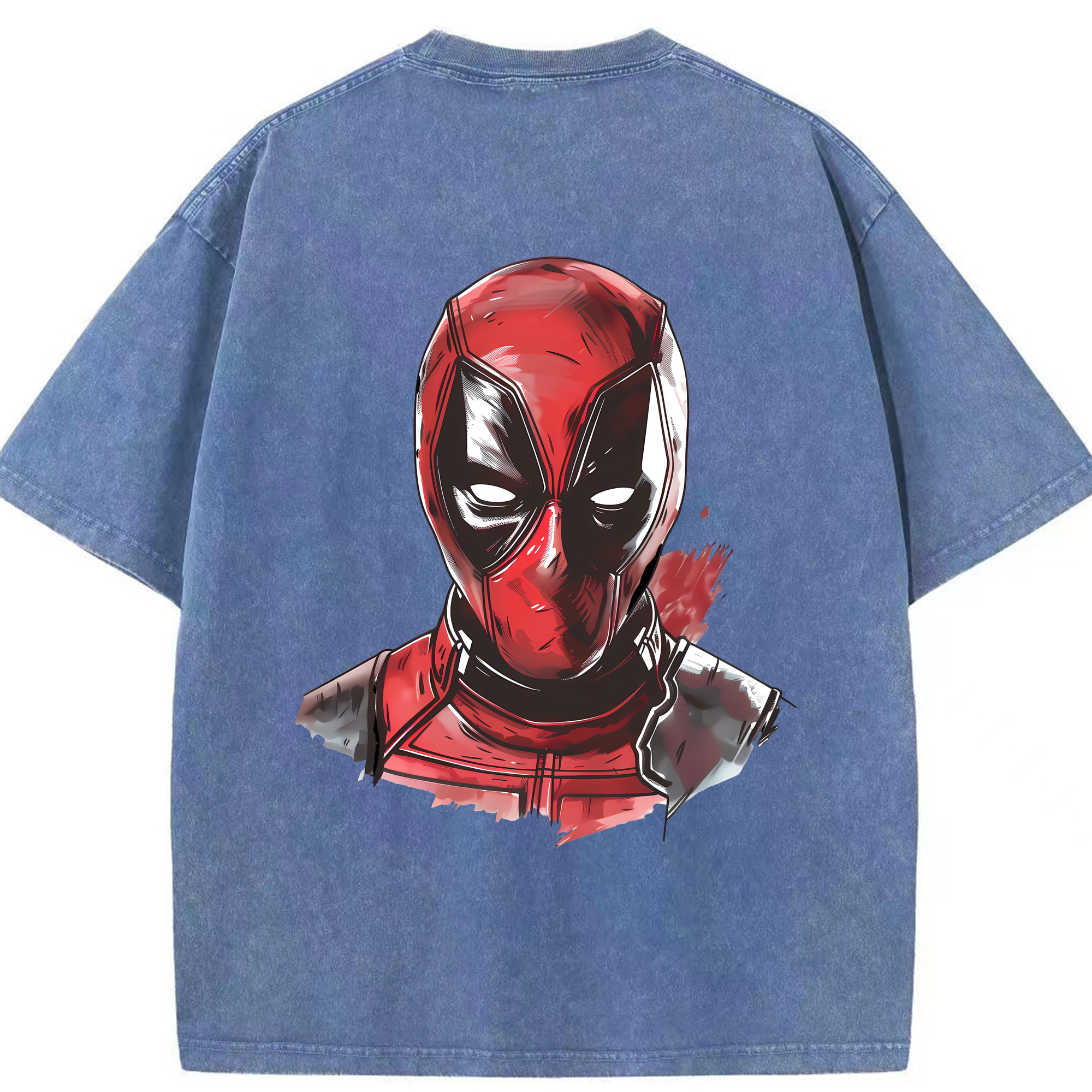 （画像用） Deadpool デッドプール 綿100% ヴィンテージ風 半袖Tシャツ（背面プリント）