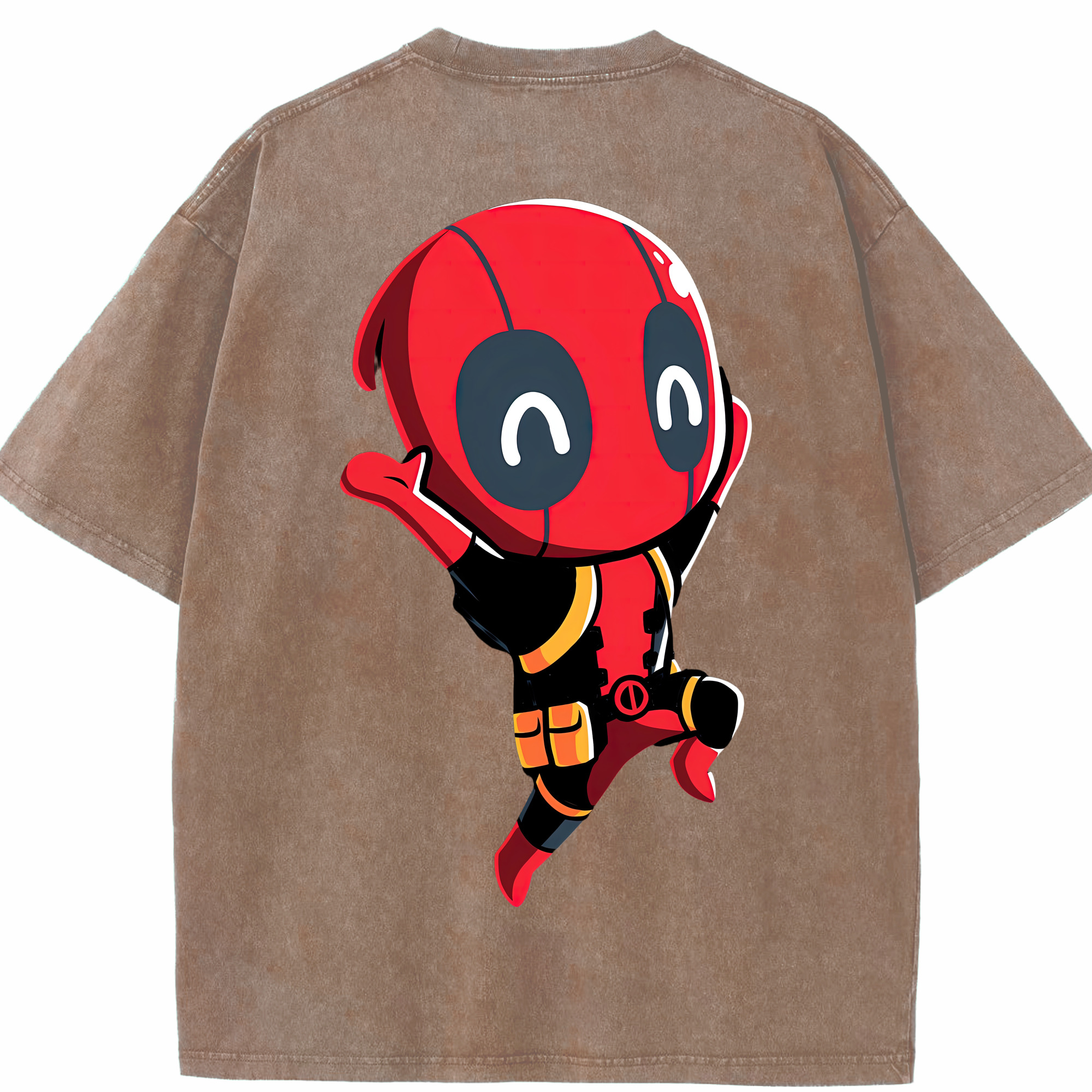 （画像用） Deadpool デッドプール 綿100% ヴィンテージ風 半袖Tシャツ（背面プリント）