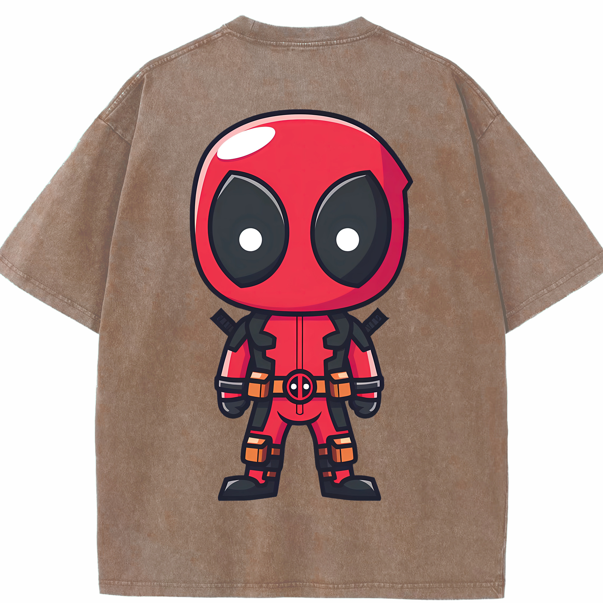 （画像用） Deadpool デッドプール 綿100% ヴィンテージ風 半袖Tシャツ（背面プリント）