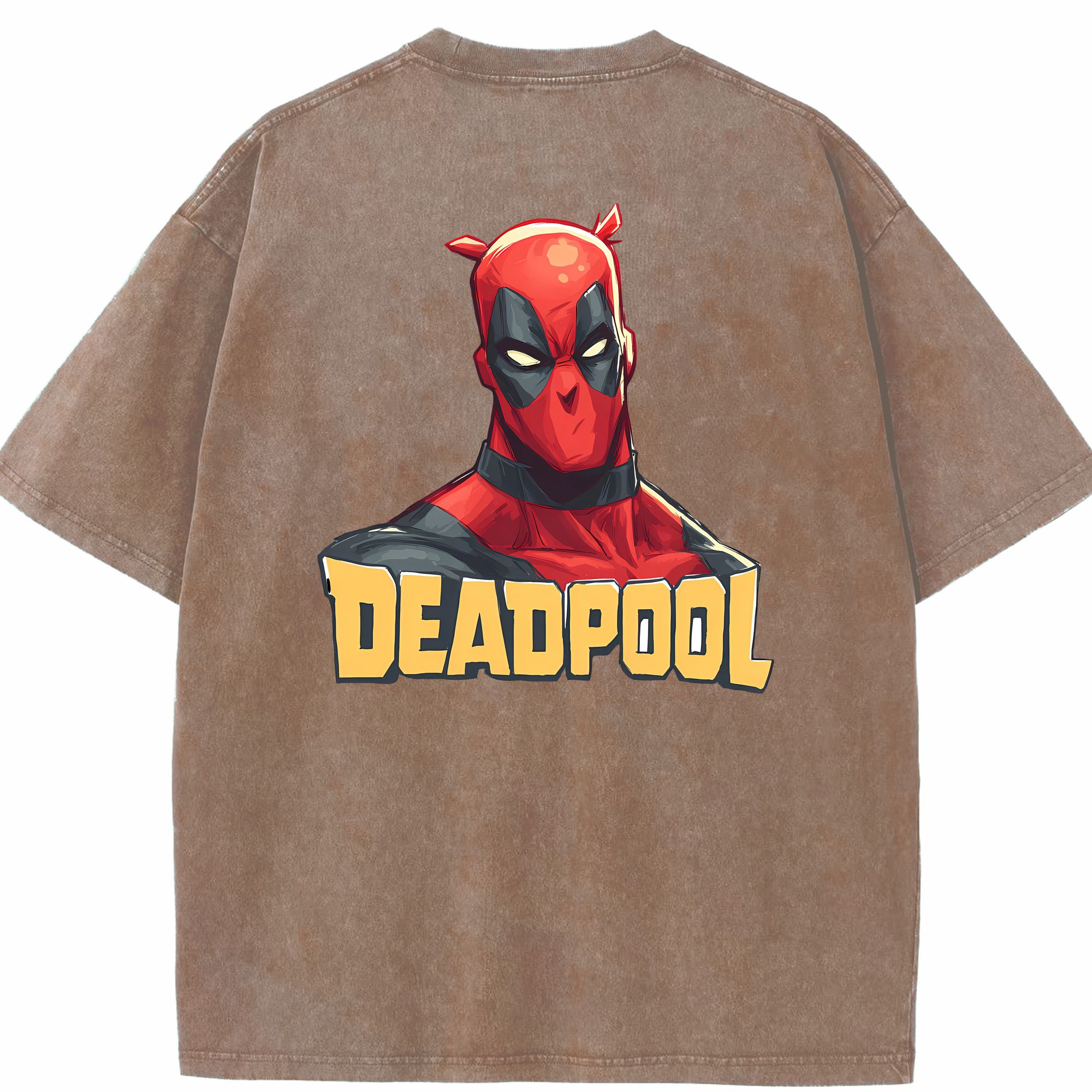（画像用） Deadpool デッドプール 綿100% ヴィンテージ風 半袖Tシャツ（背面プリント）
