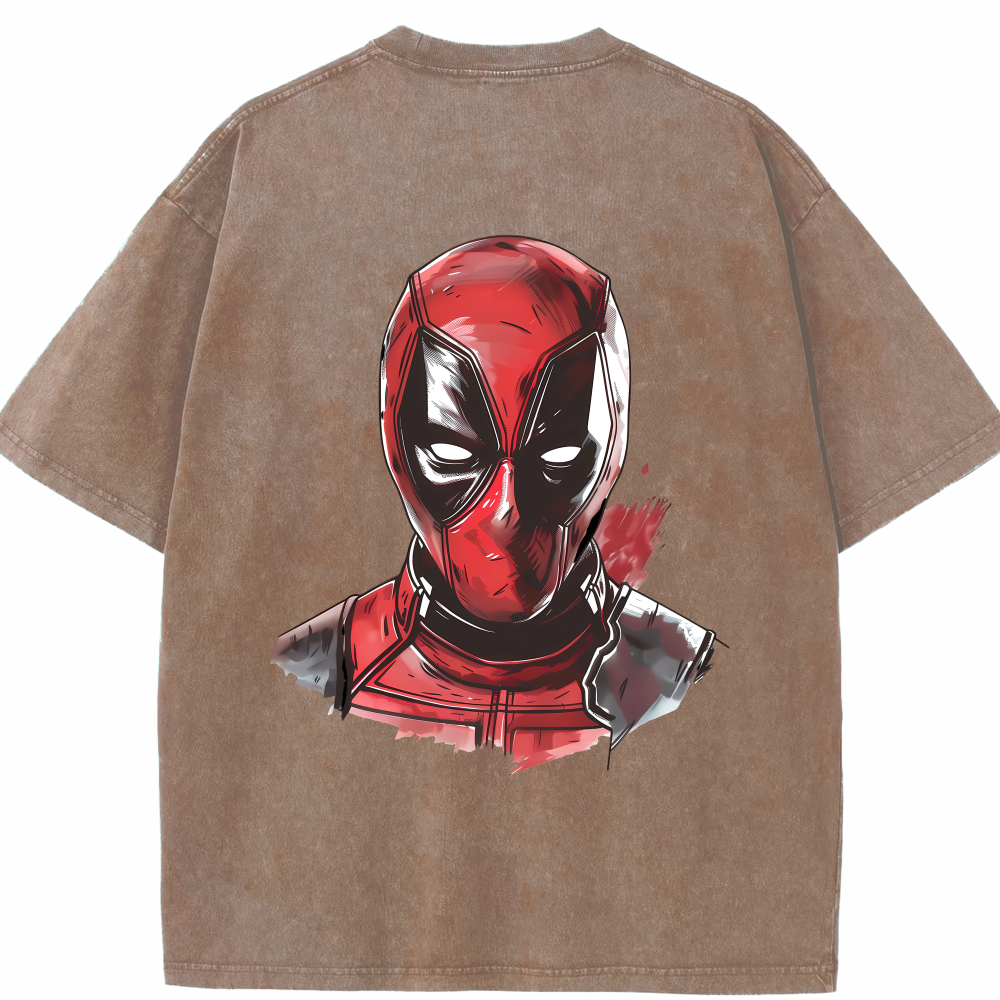 （画像用） Deadpool デッドプール 綿100% ヴィンテージ風 半袖Tシャツ（背面プリント）