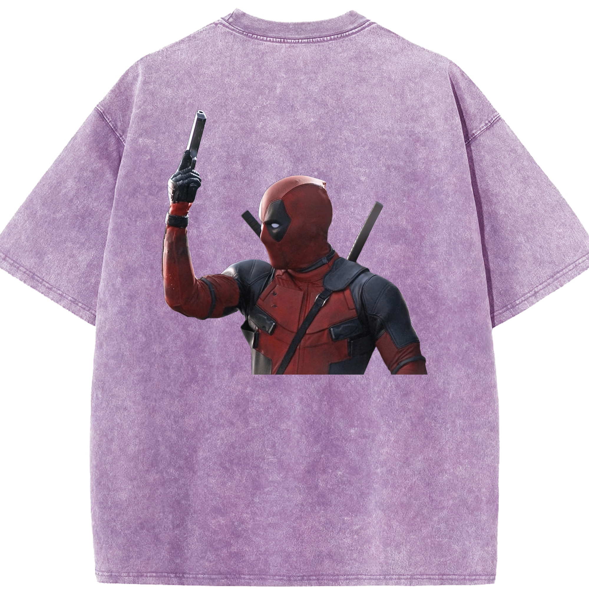（画像用） Deadpool デッドプール 綿100% ヴィンテージ風 半袖Tシャツ（背面プリント）