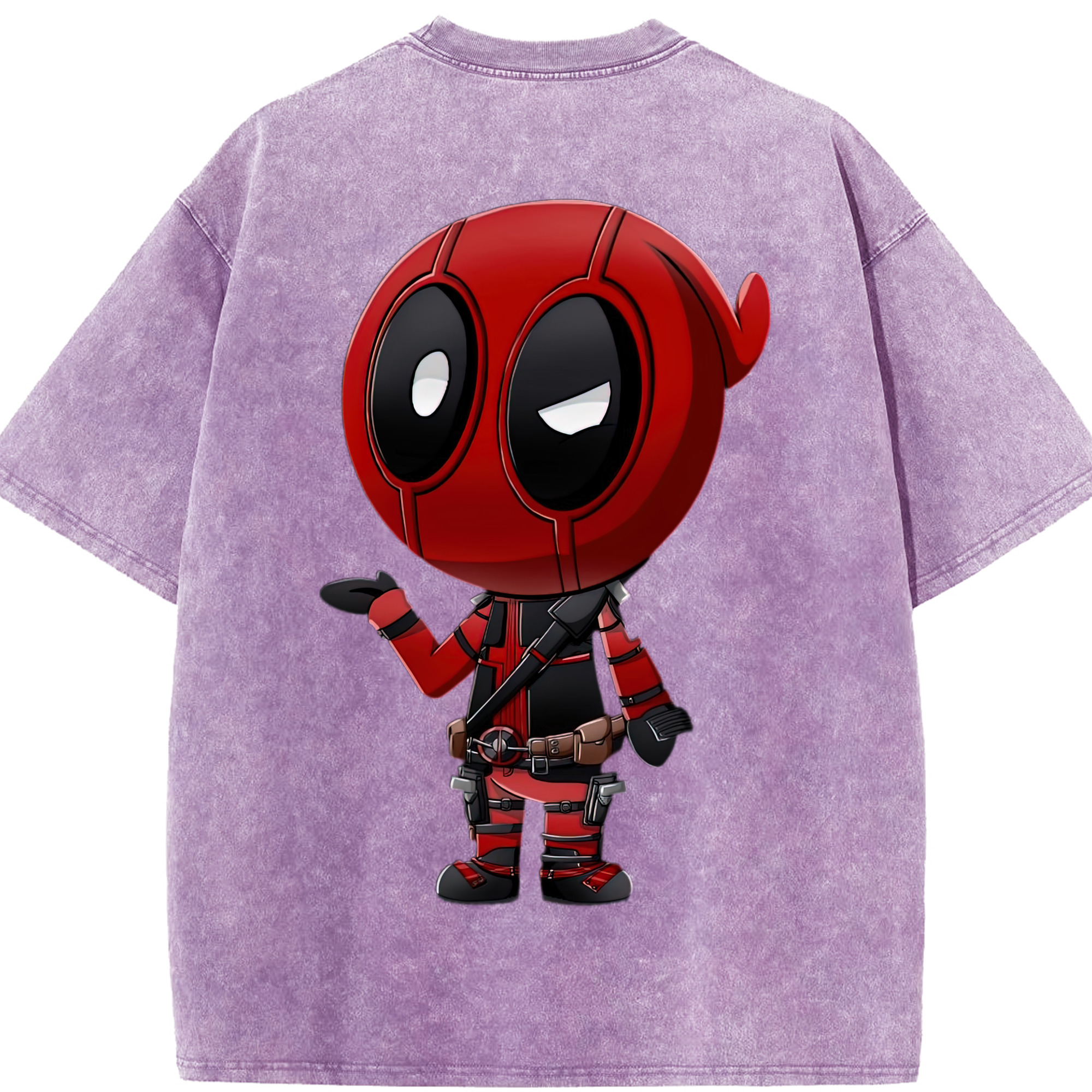 （画像用） Deadpool デッドプール 綿100% ヴィンテージ風 半袖Tシャツ（背面プリント）