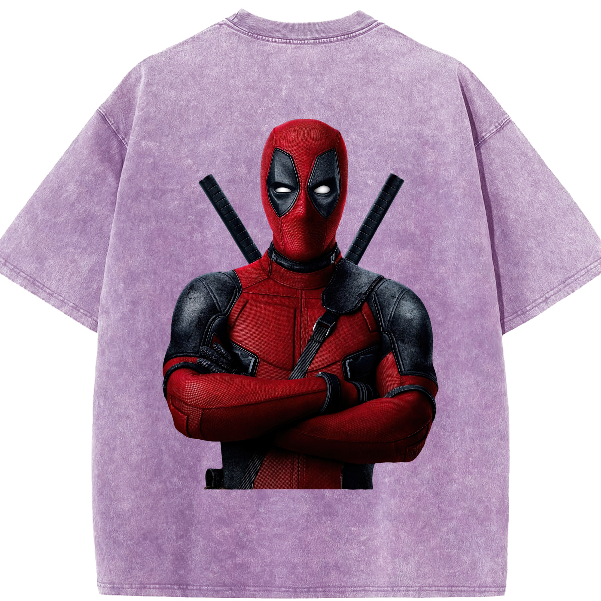 （画像用） Deadpool デッドプール 綿100% ヴィンテージ風 半袖Tシャツ（背面プリント）