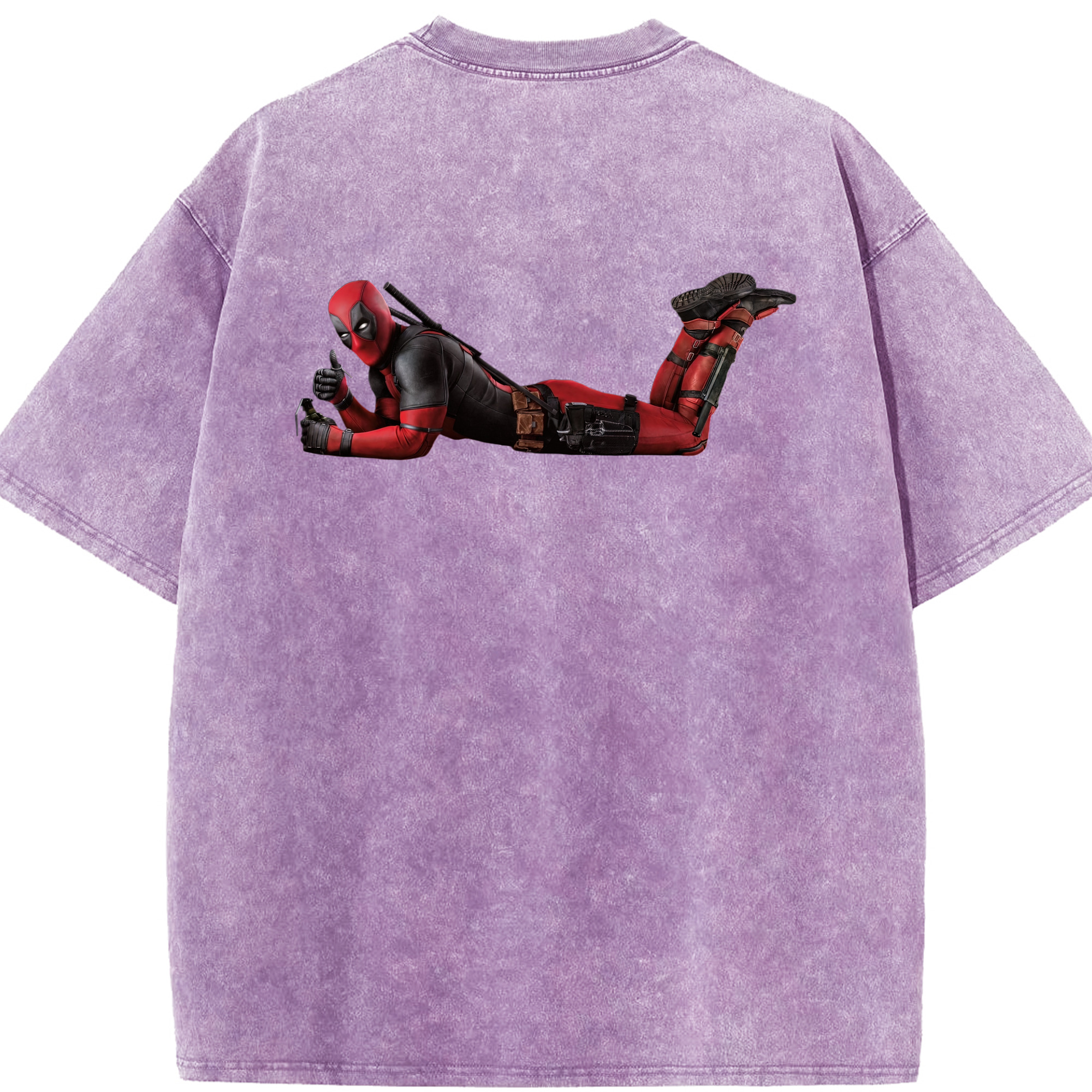 （画像用） Deadpool デッドプール 綿100% ヴィンテージ風 半袖Tシャツ（背面プリント）