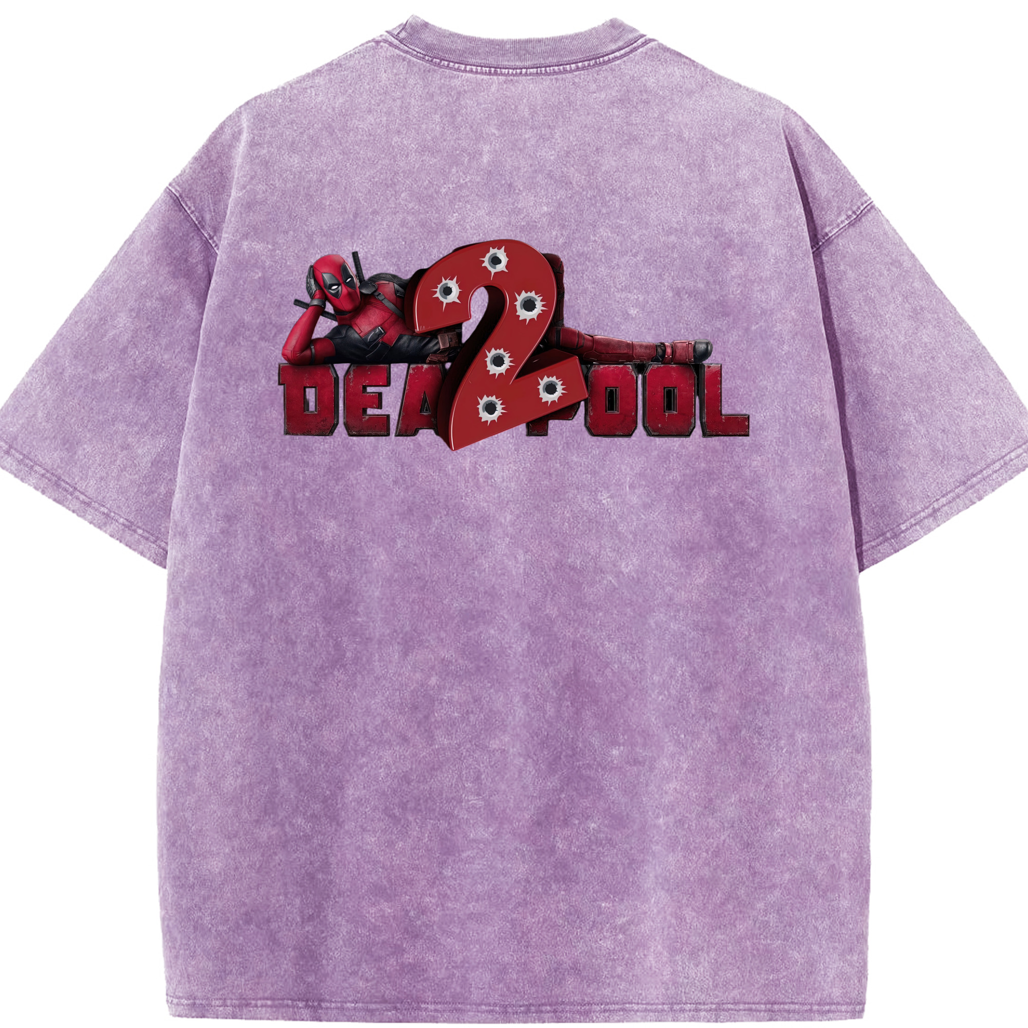 （画像用） Deadpool デッドプール 綿100% ヴィンテージ風 半袖Tシャツ（背面プリント）