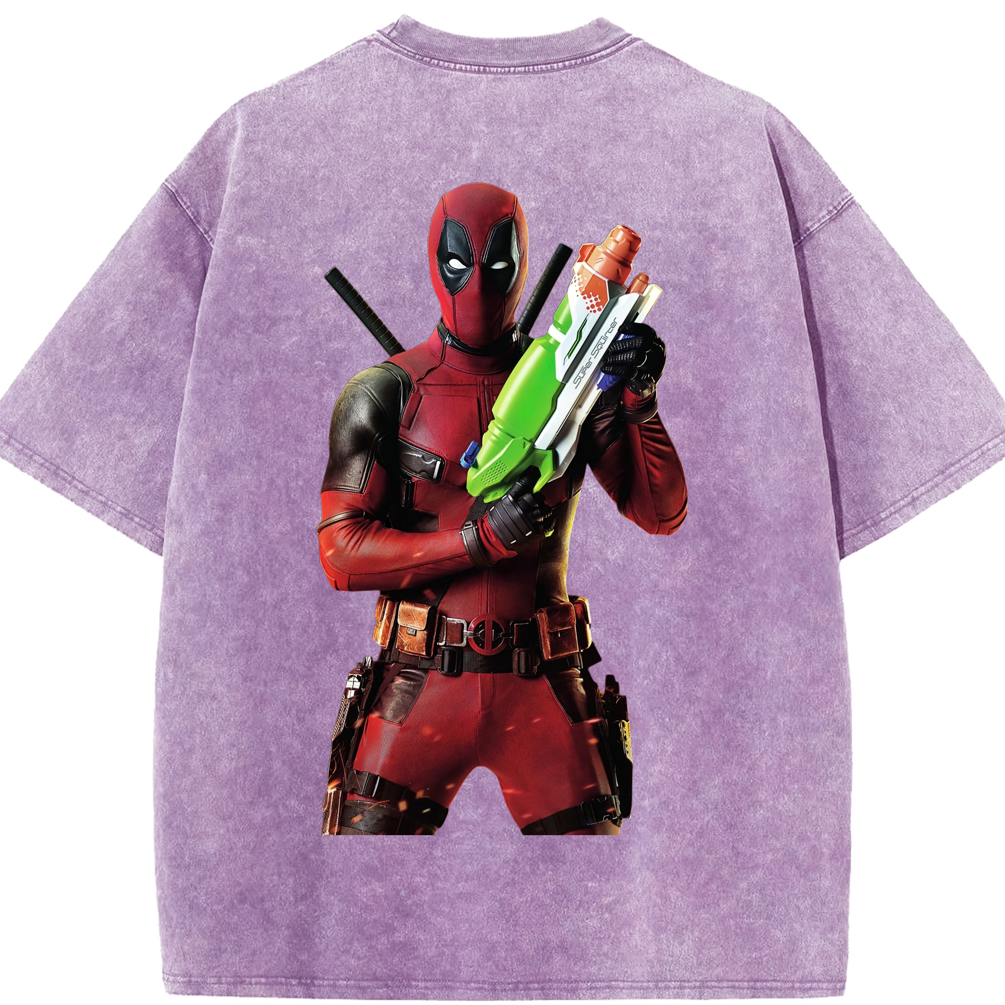 （画像用） Deadpool デッドプール 綿100% ヴィンテージ風 半袖Tシャツ（背面プリント）